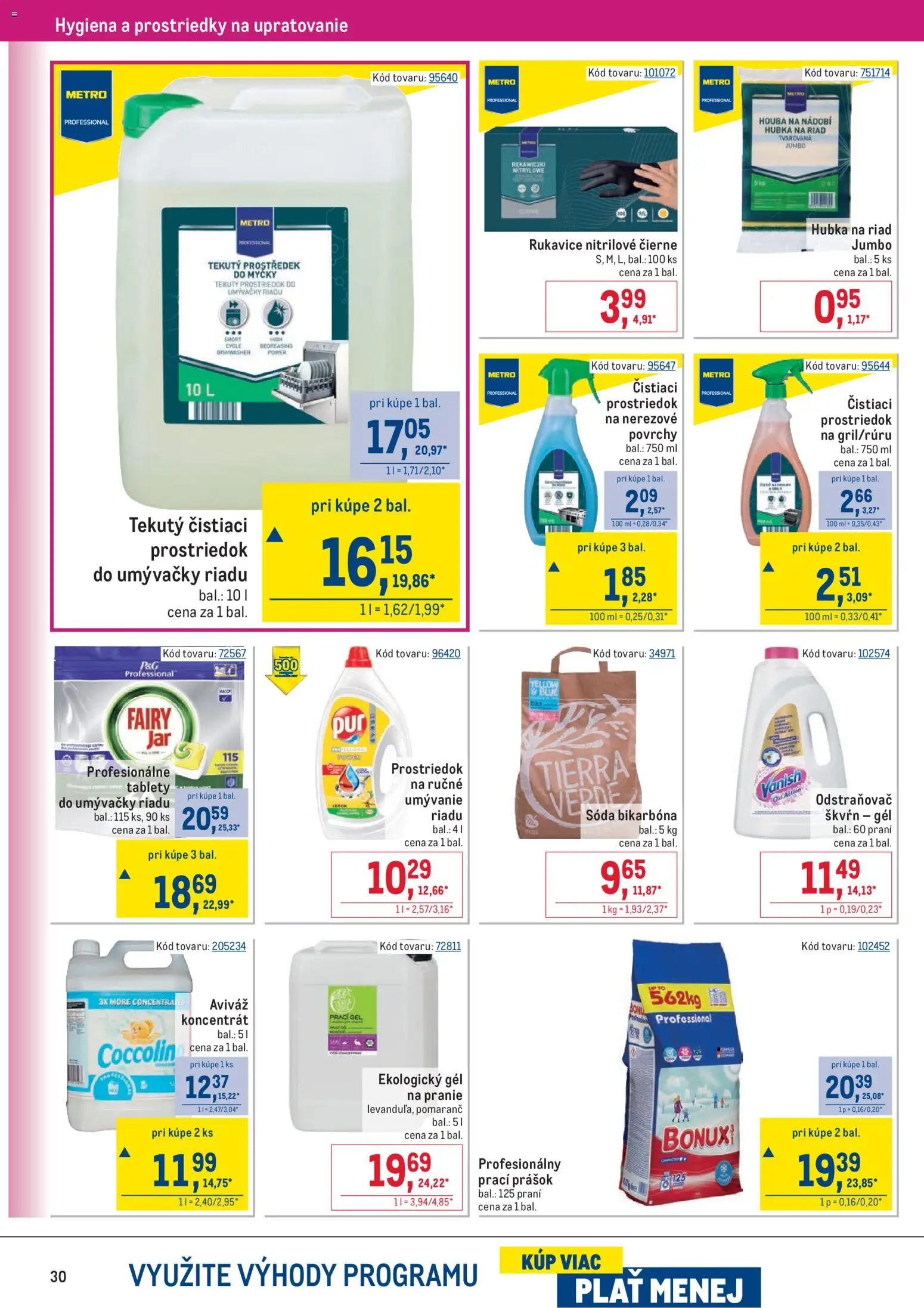 Nové Metro akcie – leták je platný od 10.12.2025 | Strana: 30 | Produkty: Vanish, Hubka, Aviváž, Bonux