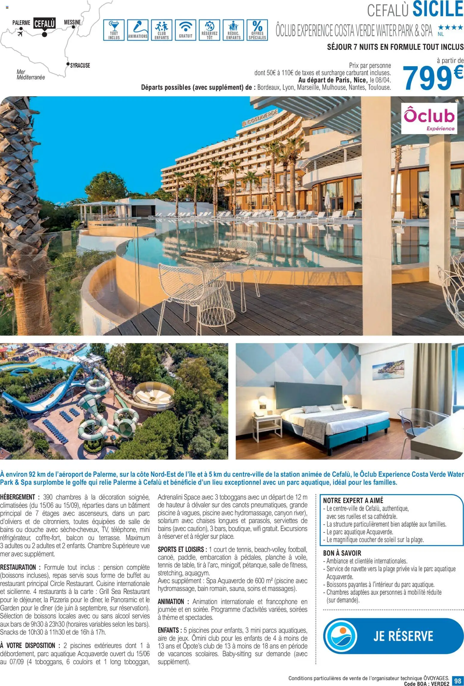 {H1} | Page: 98 | Produits: Alcool, Grill, Buffet, Douche