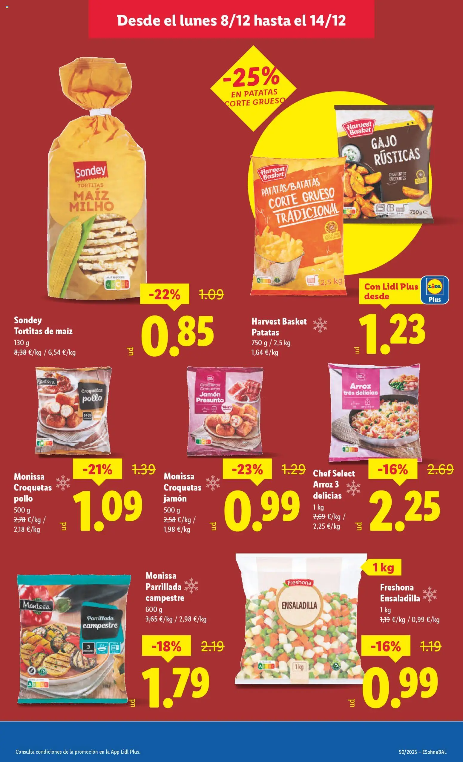 Lidl folleto │ válido desde el 08.12.2025 | Página: 33 | Productos: Ensaladilla, Jamón, Arroz, Croquetas
