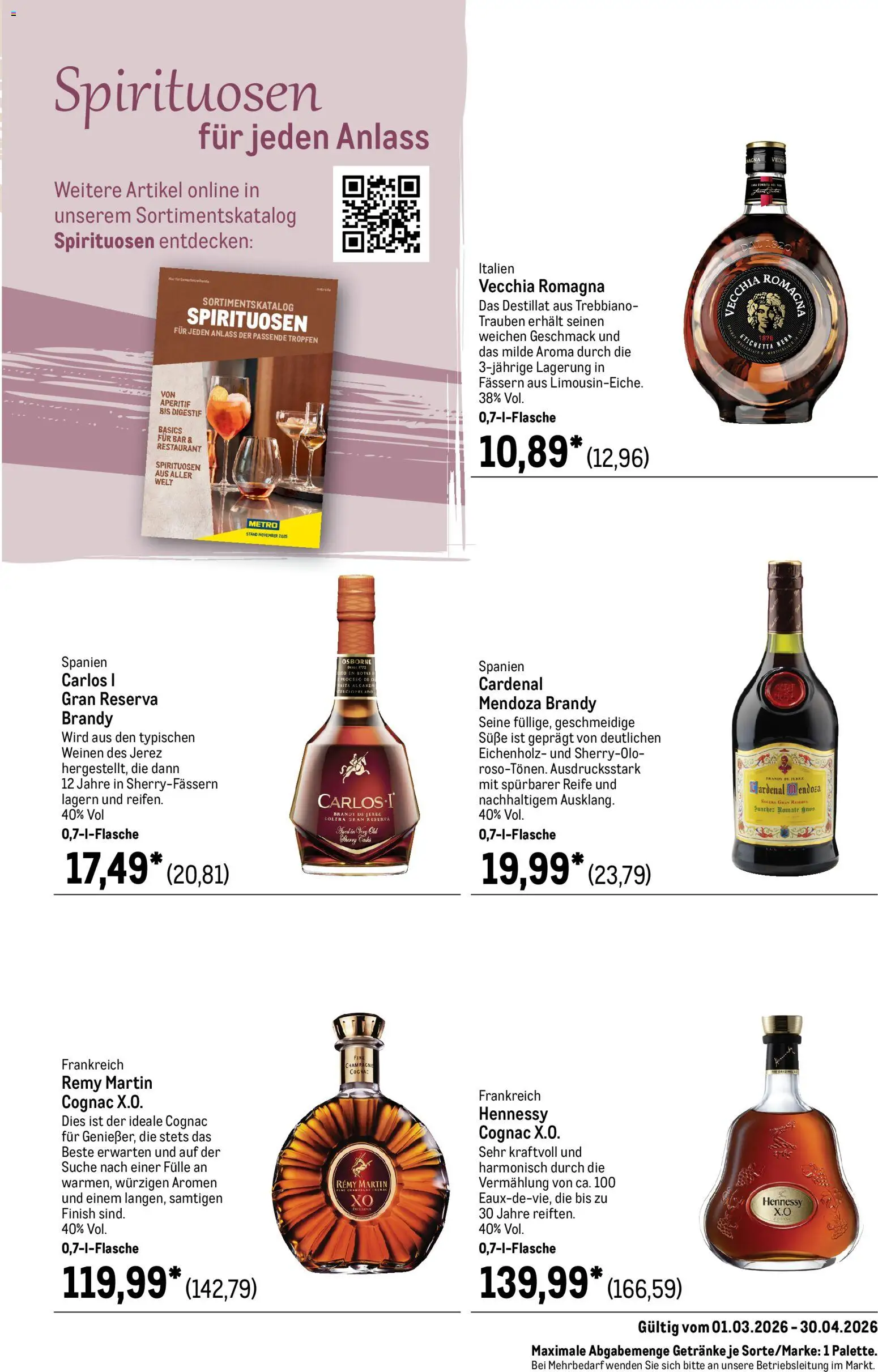 Metro Saisonkatalog Frühlings-Genuss – gültig ab 01.03.2026 | Seite: 64 | Produkte: Osborne, Trauben, Finish