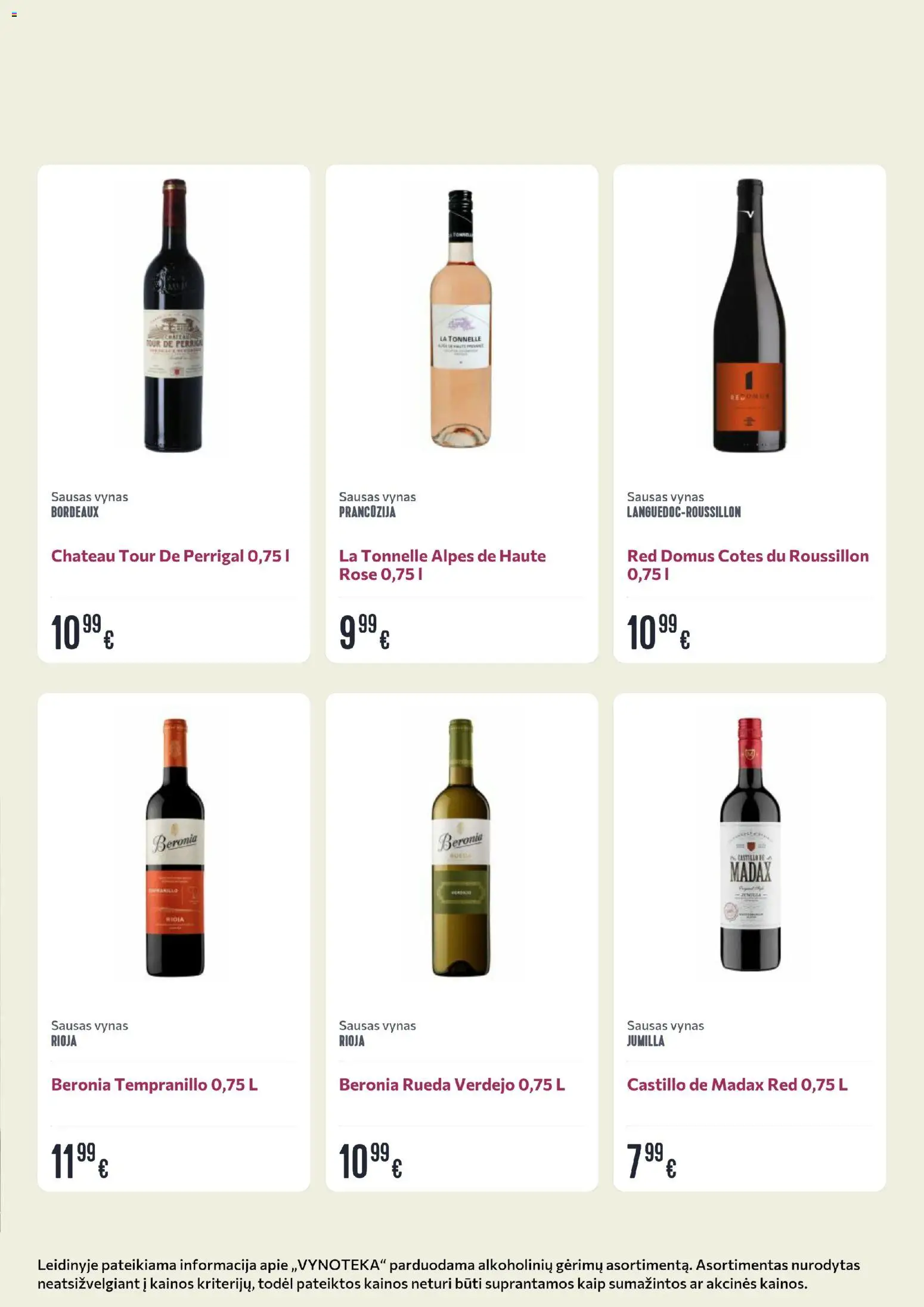 VYNOTEKA akcijos nuo 29.12.2025 | Puslapis: 18 | Prekių: Vynas