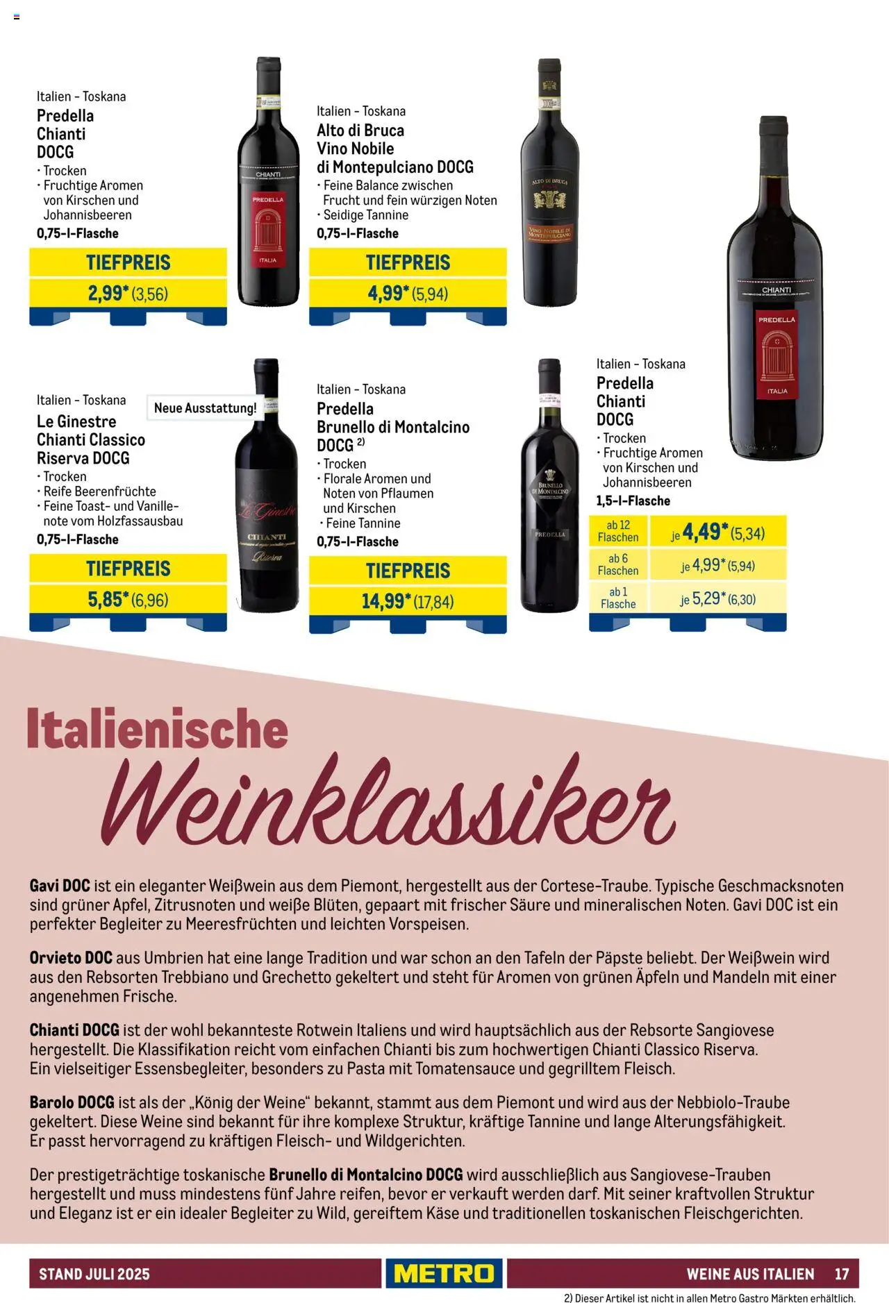 Metro - Hauswein Katalog - gültig ab dem 01.07.2025 | Seite: 17 | Produkte: Rotwein, Kirschen, Pasta, Fleisch