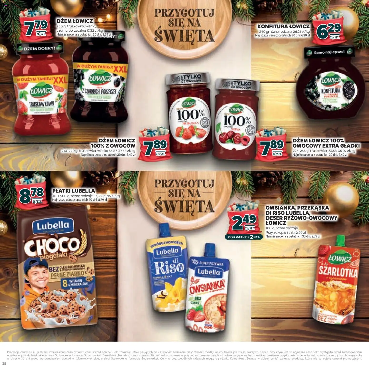 Stokrotka Gazetka - Mikołajki od 20.11.2025 | Strona: 38 | Produkty: Owsianka, Stokrotka, Dżem, Płatki