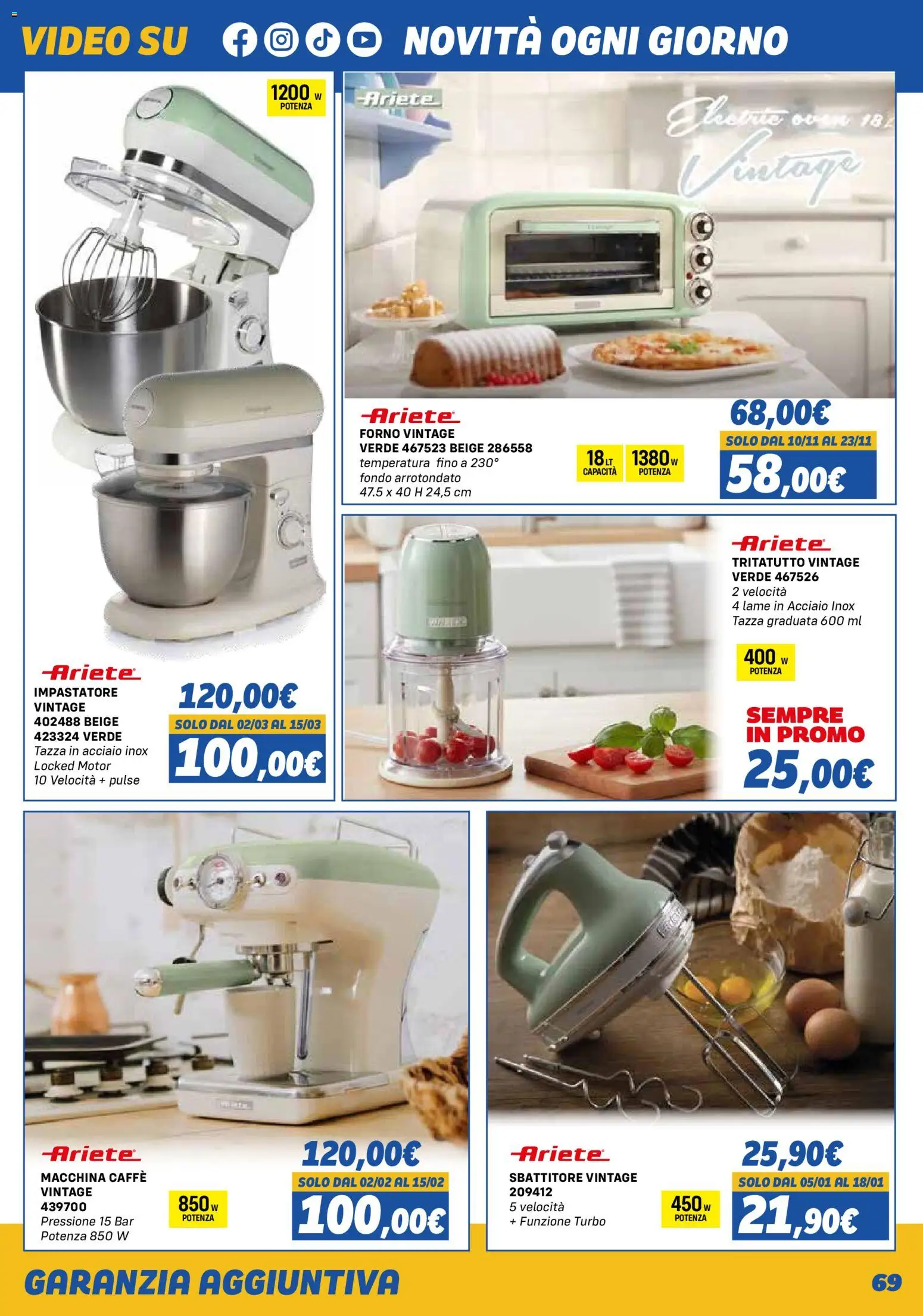 Volantino Orizzonte del 01.11.2025 | Pagina: 69 | Prodotti: Caffè, Sbattitore, Video, Forno