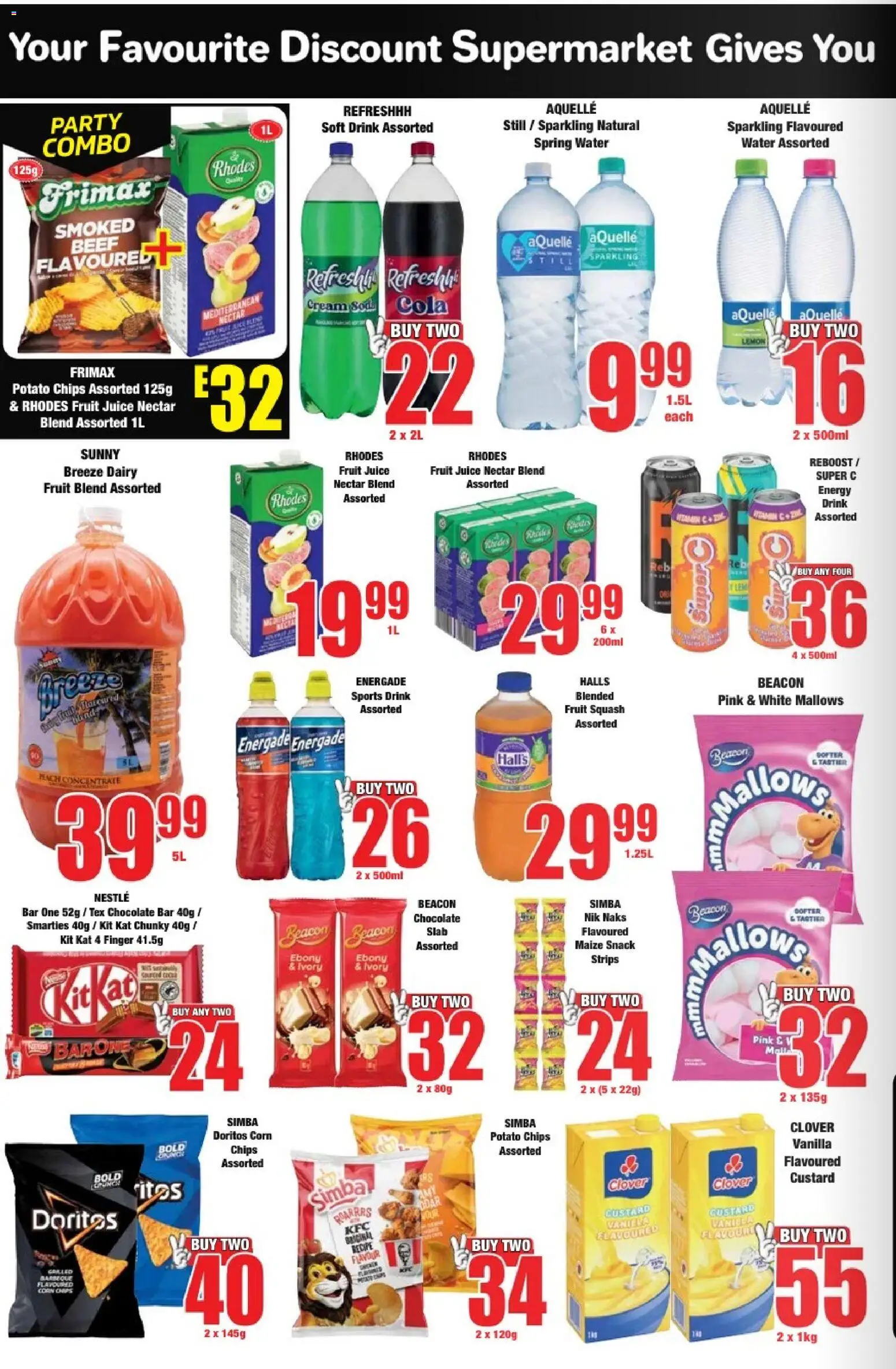 New Boxer catalogue – valid from 17.04.2026 | Page: 4 | Products: Squash, Juice, Beef, Chips