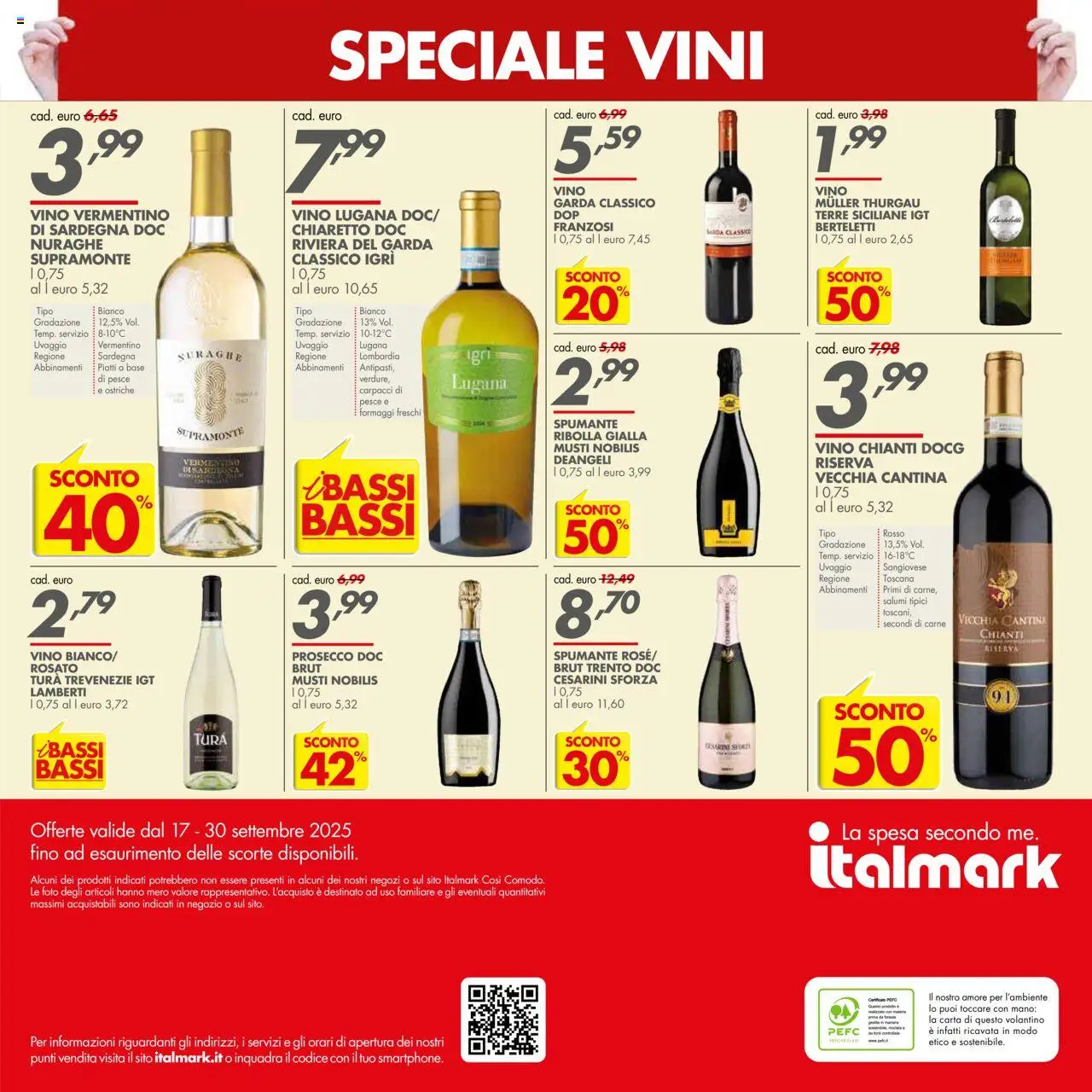 Volantino Italmark del 17.09.2025 | Pagina: 37 | Prodotti: Pesce, Prosecco, Vino, Spumante
