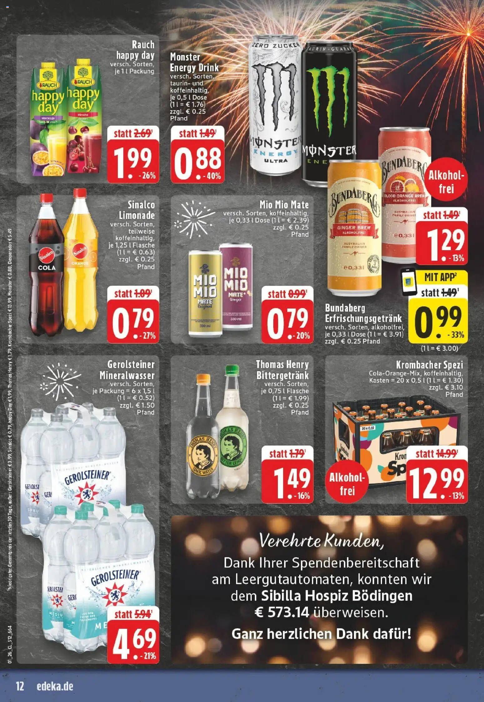 Edeka prospekt Hennef - Uckerath	 – gültig ab 28.12.2025 | Seite: 12 | Produkte: Mixer, Limonade, Mio mio mate, Mineralwasser