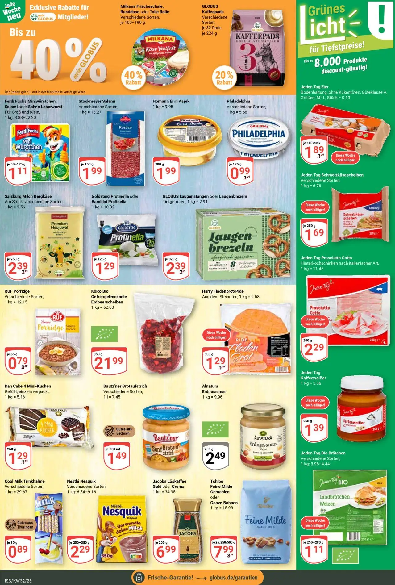 Globus Prospekt 	 - gültig ab dem 04.08.2025 | Seite: 15 | Produkte: Kaffeepads, Nesquik, Kuchen, Sahne