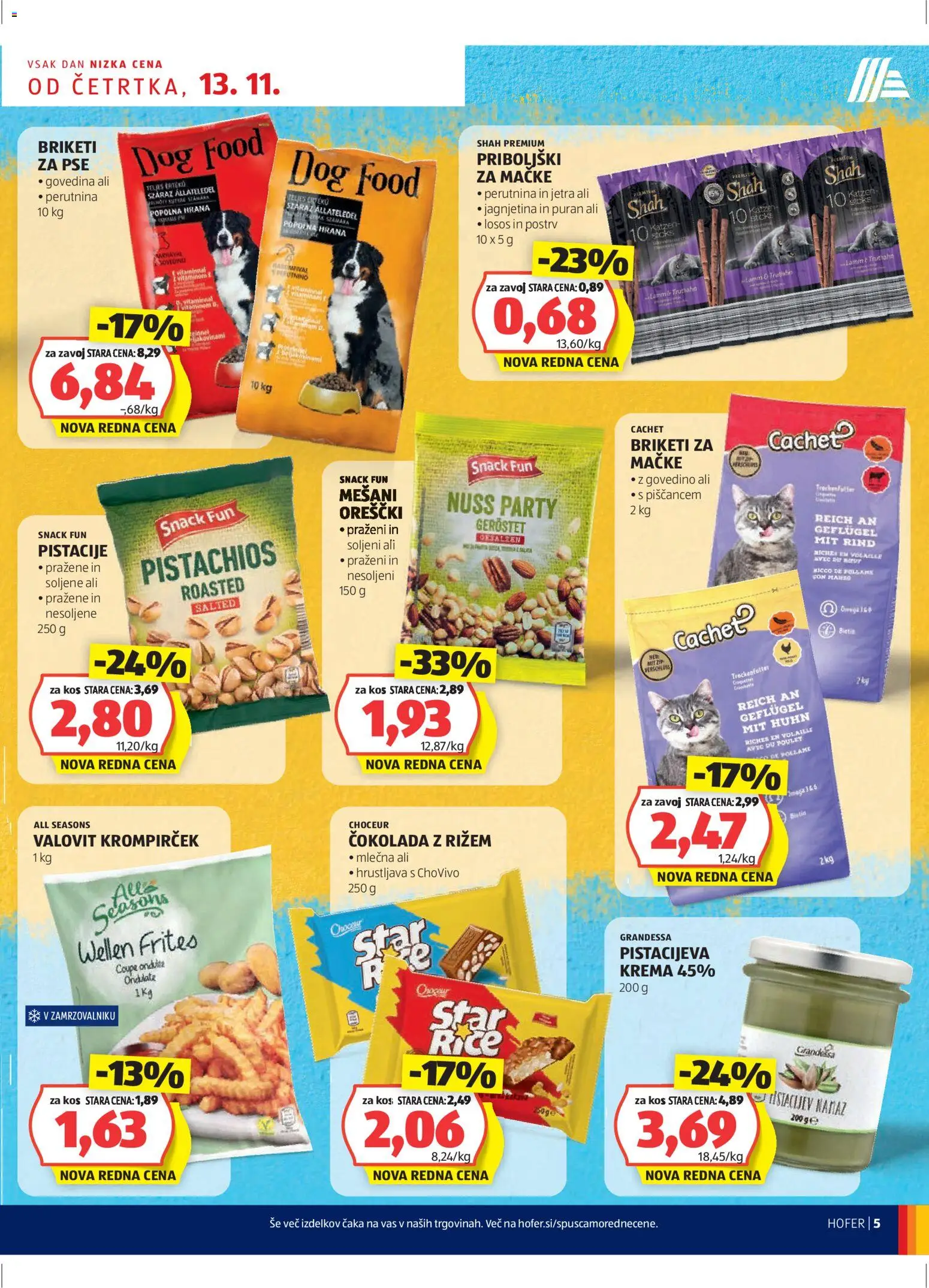 Hofer SI katalog | vrijedi od 13.11.2025 | Stranica: 5 | Proizvodi: Govedina, Krema, Losos, Pistacije