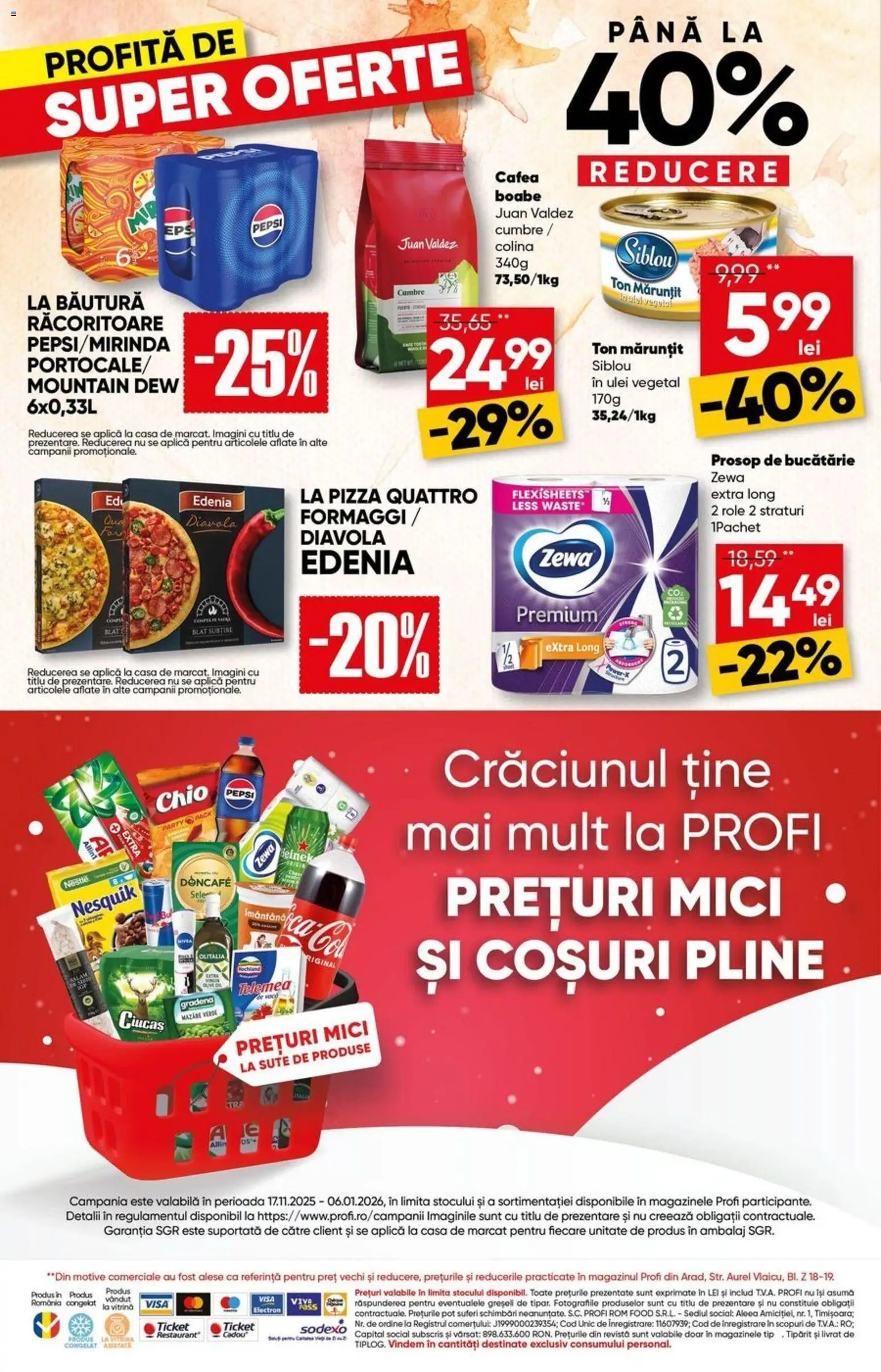 Noul catalog Profi – valabil de la 12.11.2025 | Pagină: 16 | Produse: Mazăre, Vitrină, Ulei, Cafea