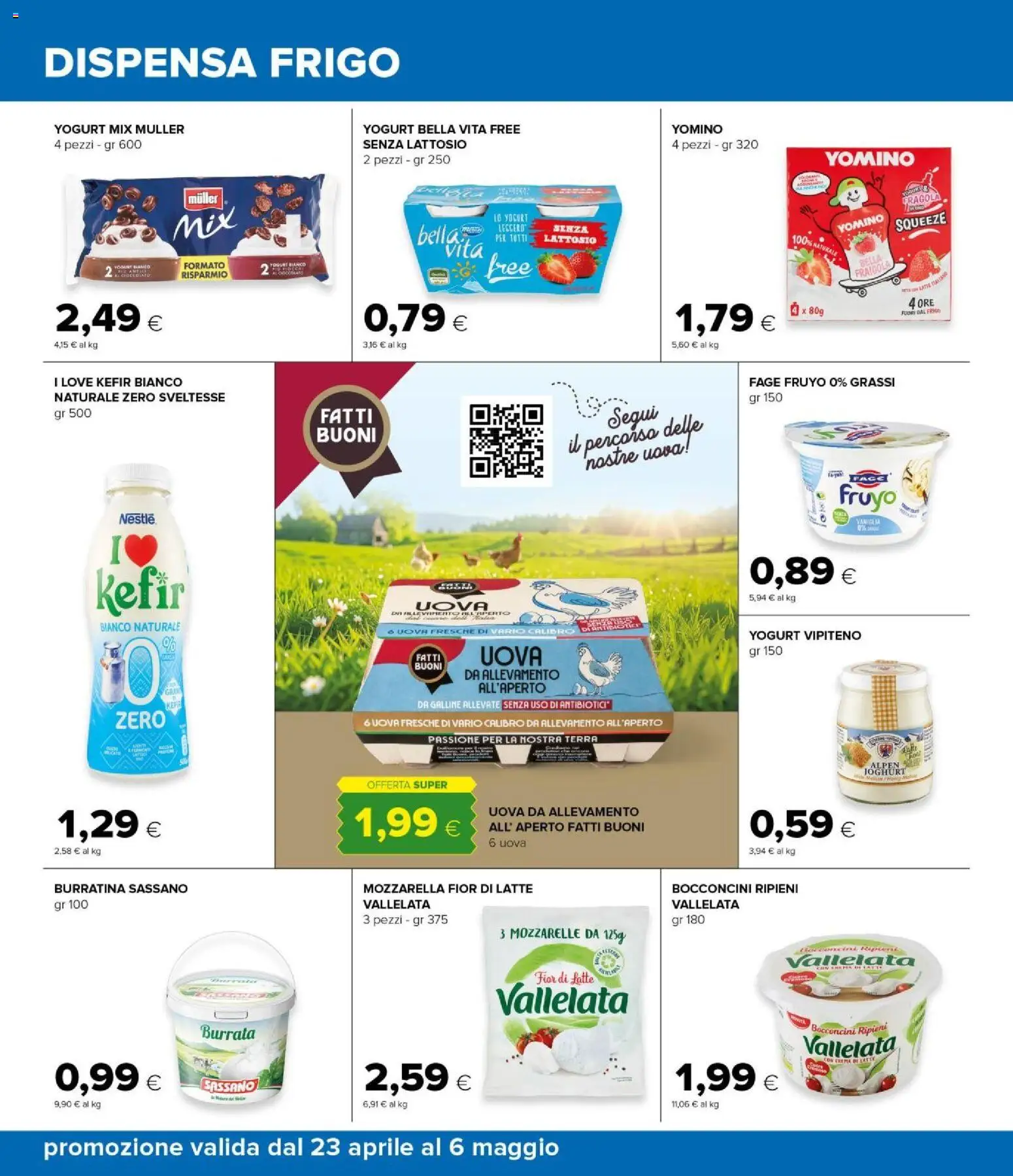 Volantino Oasi del 23.04.2026 | Pagina: 18 | Prodotti: Yogurt, Mozzarella, Latte, Burrata