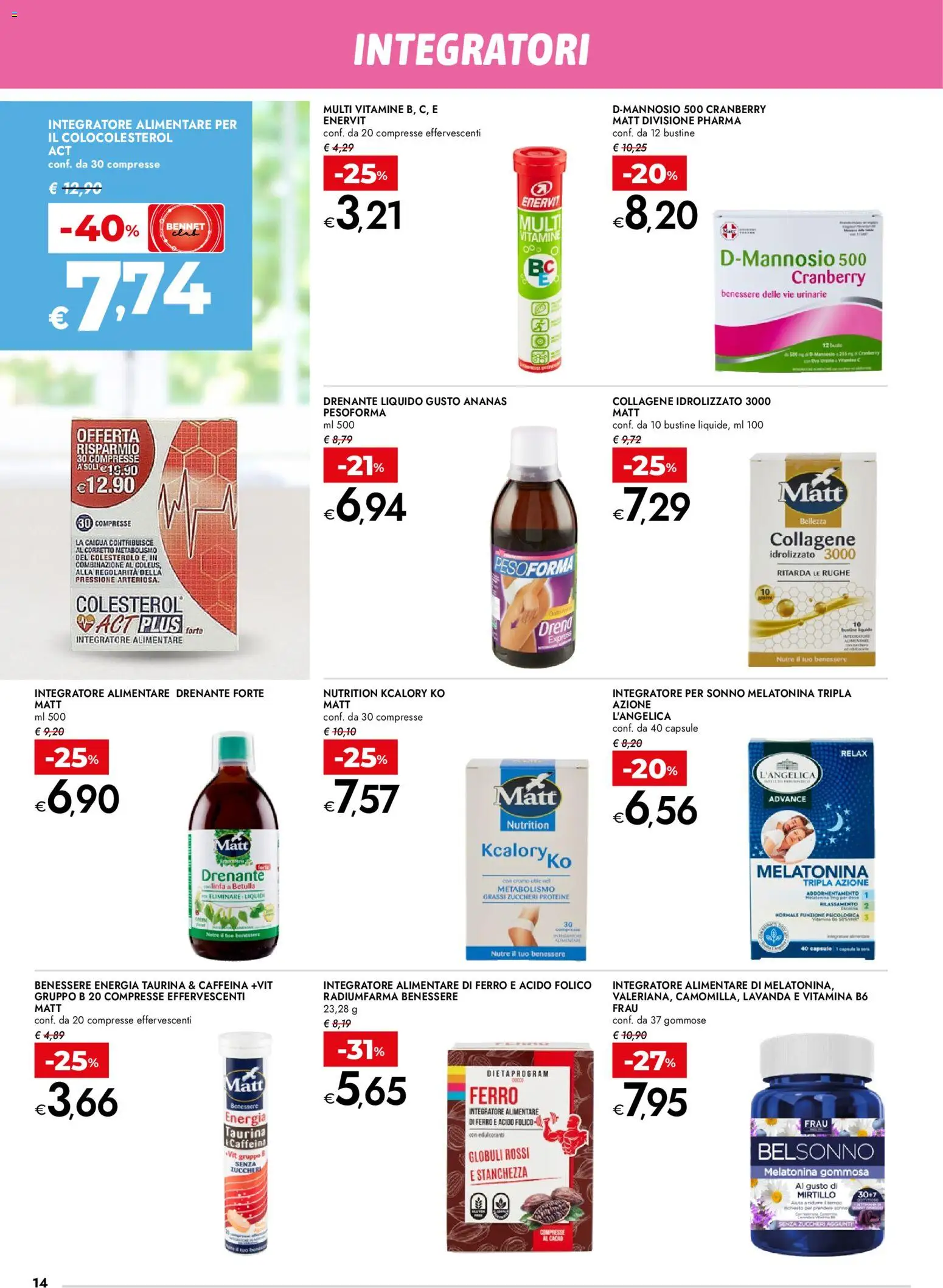 Volantino bennet del 02.04.2026 | Pagina: 14 | Prodotti: Ananas, Cacao, Integratore alimentare, Lavanda