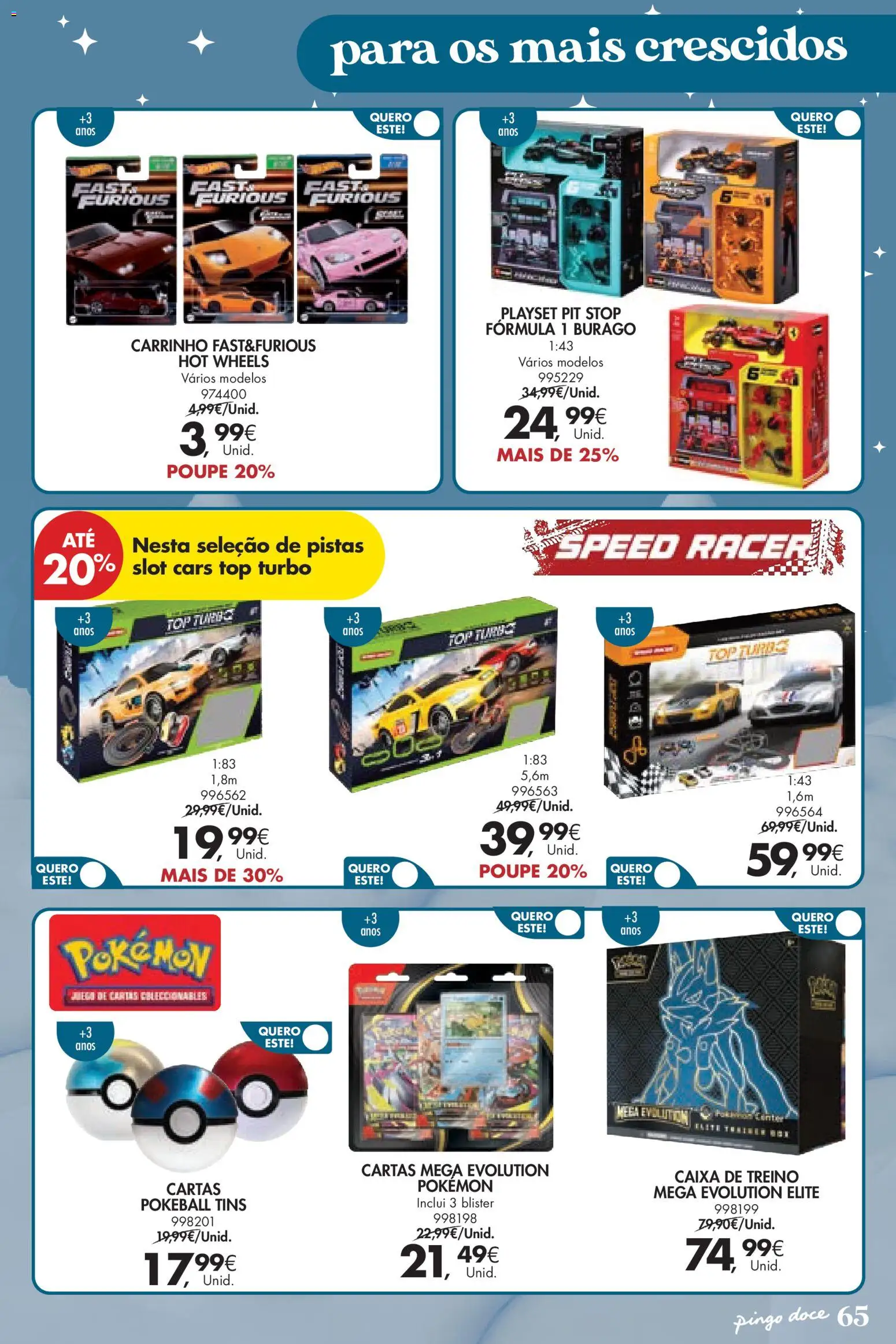 Pingo Doce  Brinquedos Natal Lojas Hipers │ válido de 18.11.2025 | Página: 65 | Produtos: Top, Caixa