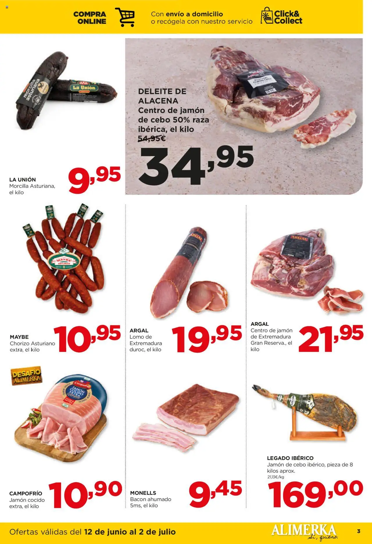 Alimerka folleto Asturias │ válido desde el 12.06.2025 | Página: 3 | Productos: Jamón, Jamón cocido