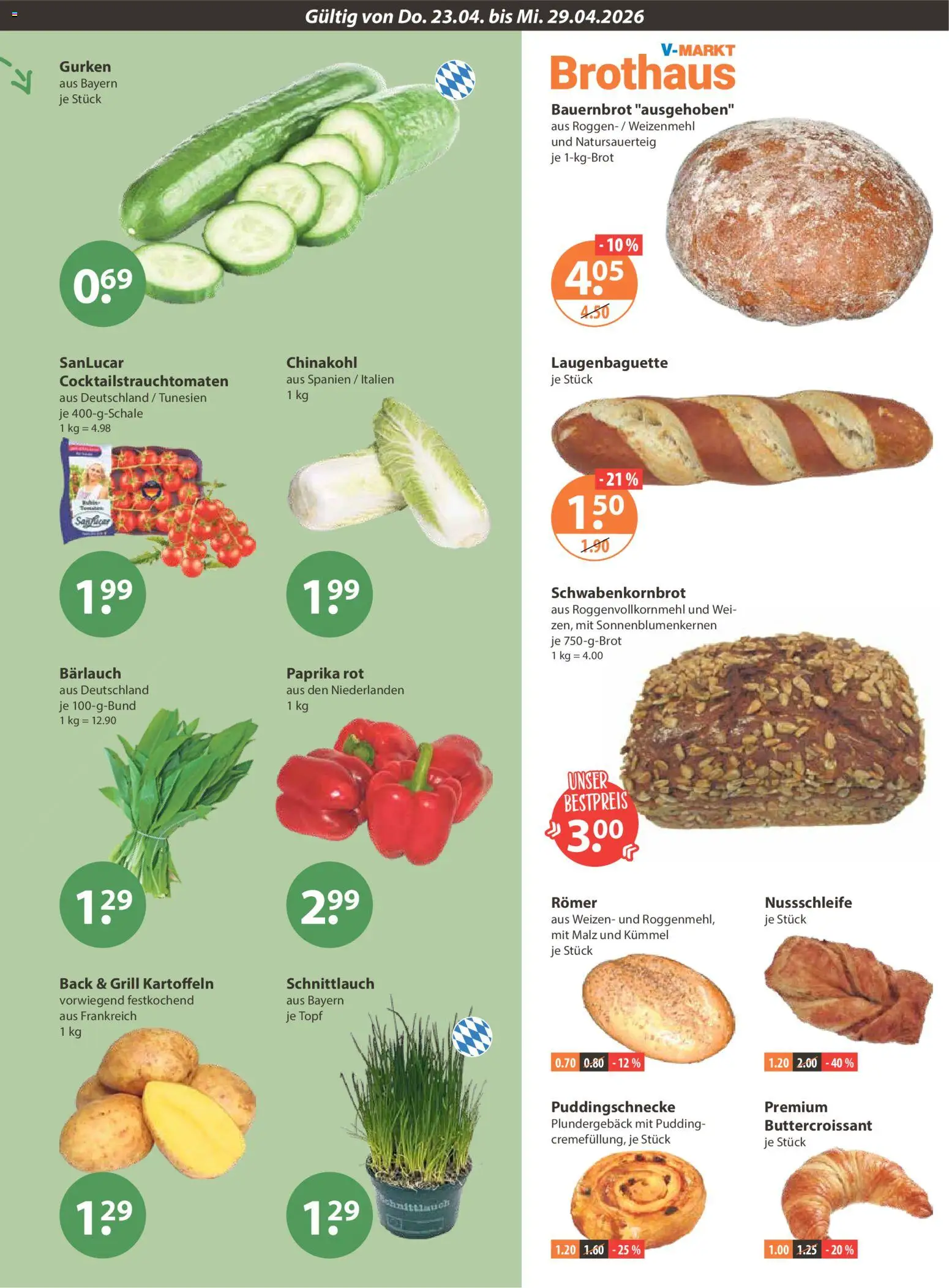 V-Markt Schwaben / Oberbayern – gültig ab 23.04.2026 | Seite: 5 | Produkte: Grill, Paprika rot, Weizenmehl, Kartoffeln