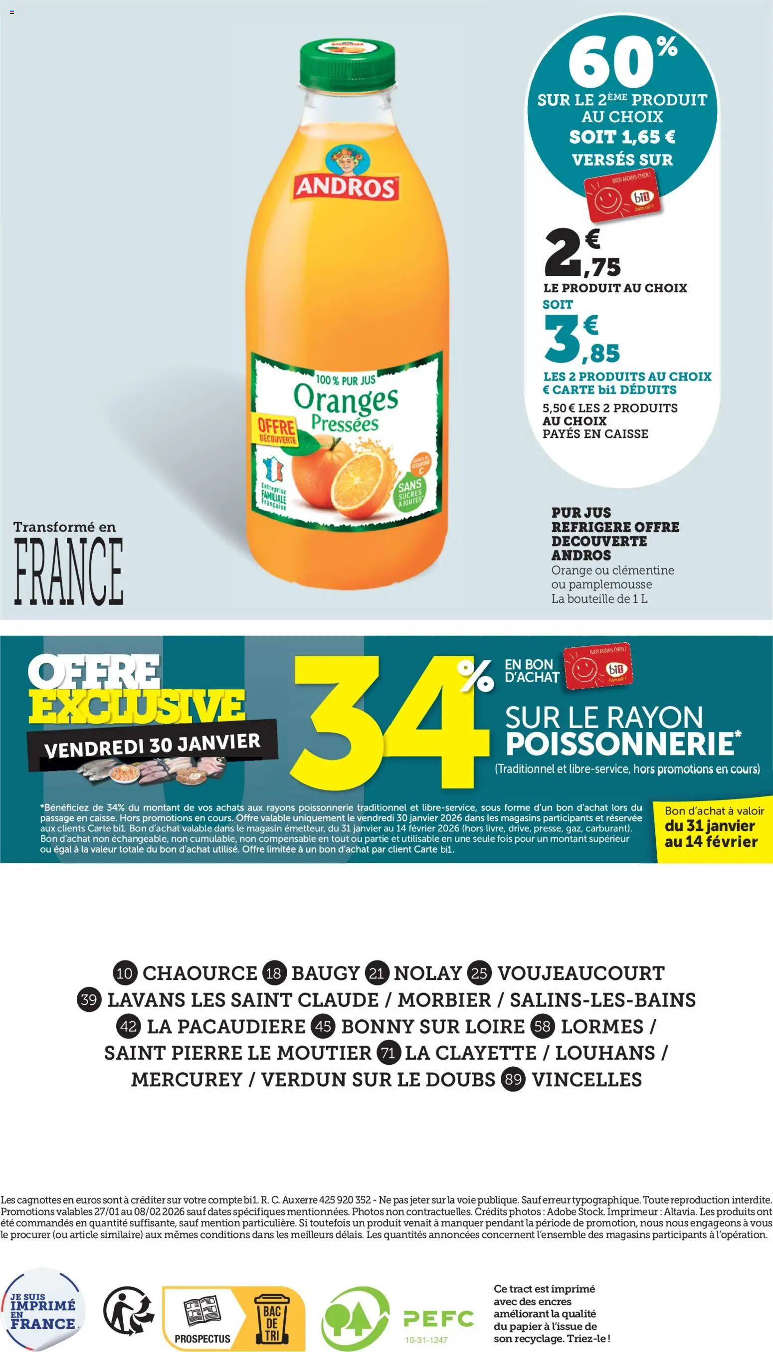 {H1} | Page: 12 | Produits: Orange, Pamplemousse, Poissonnerie, Jus