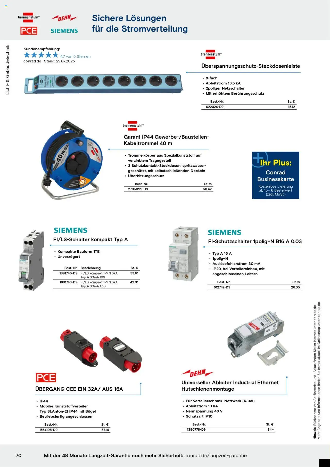 Conrad - Markenkatalog - gültig ab dem 25.08.2025 | Seite: 72 | Produkte: Siemens
