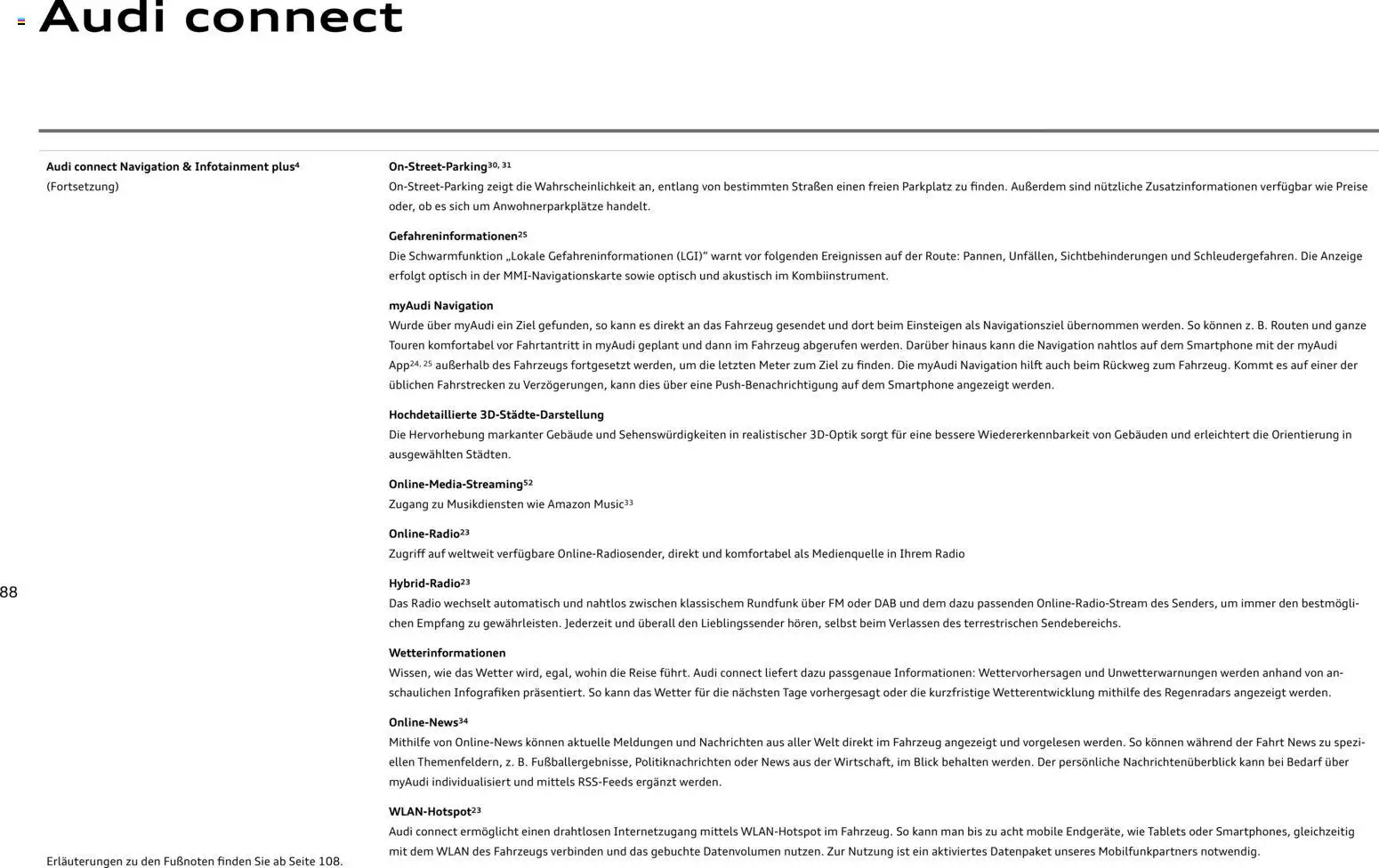 Audi A1 Sportback / A1 allstreet – gültig ab 28.10.2025 | Seite: 88