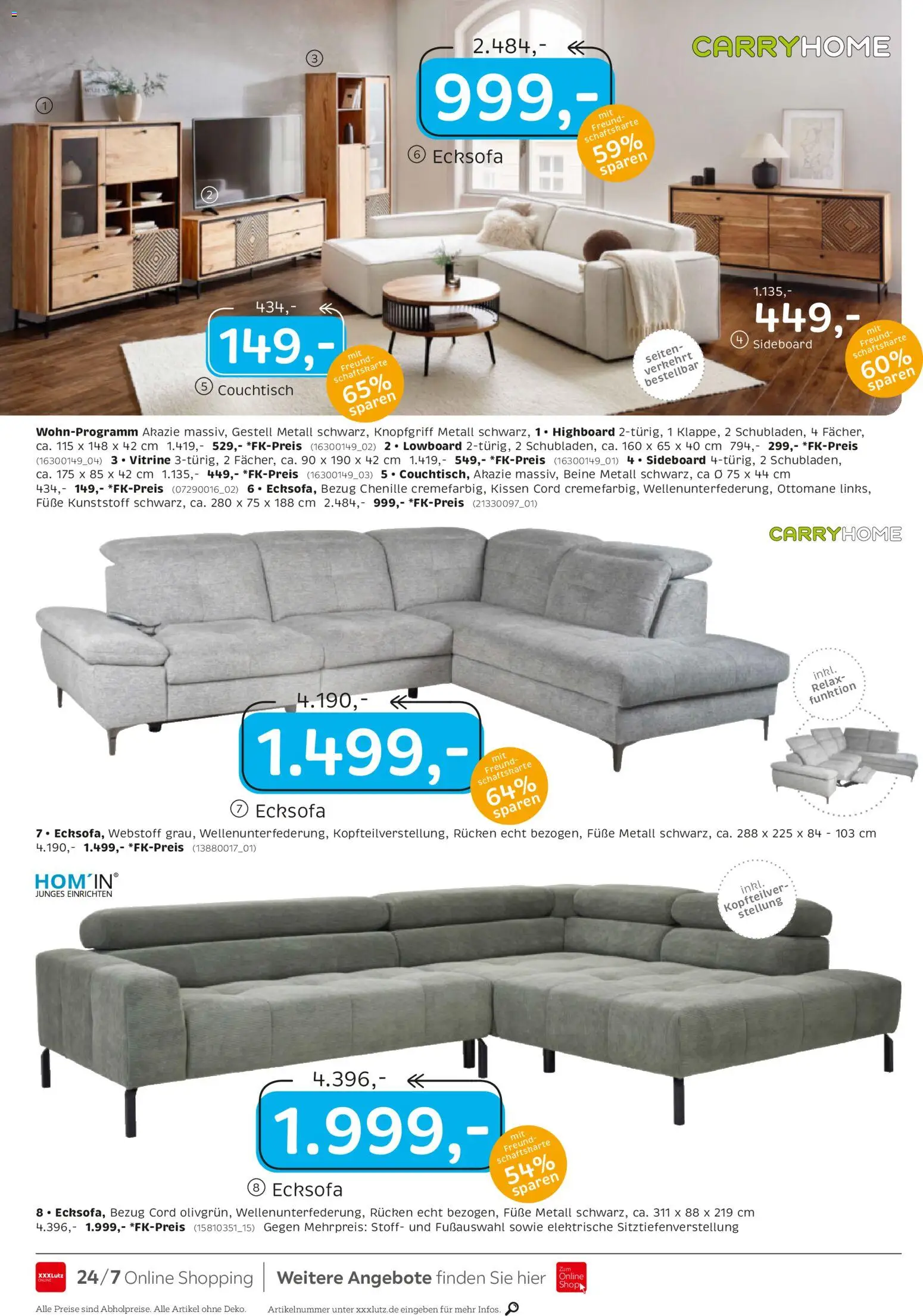 XXXL Lutz Junges Wohnen – gültig ab 22.02.2026 | Seite: 14 | Produkte: Sideboard, Lowboard, HIghboard, Couchtisch