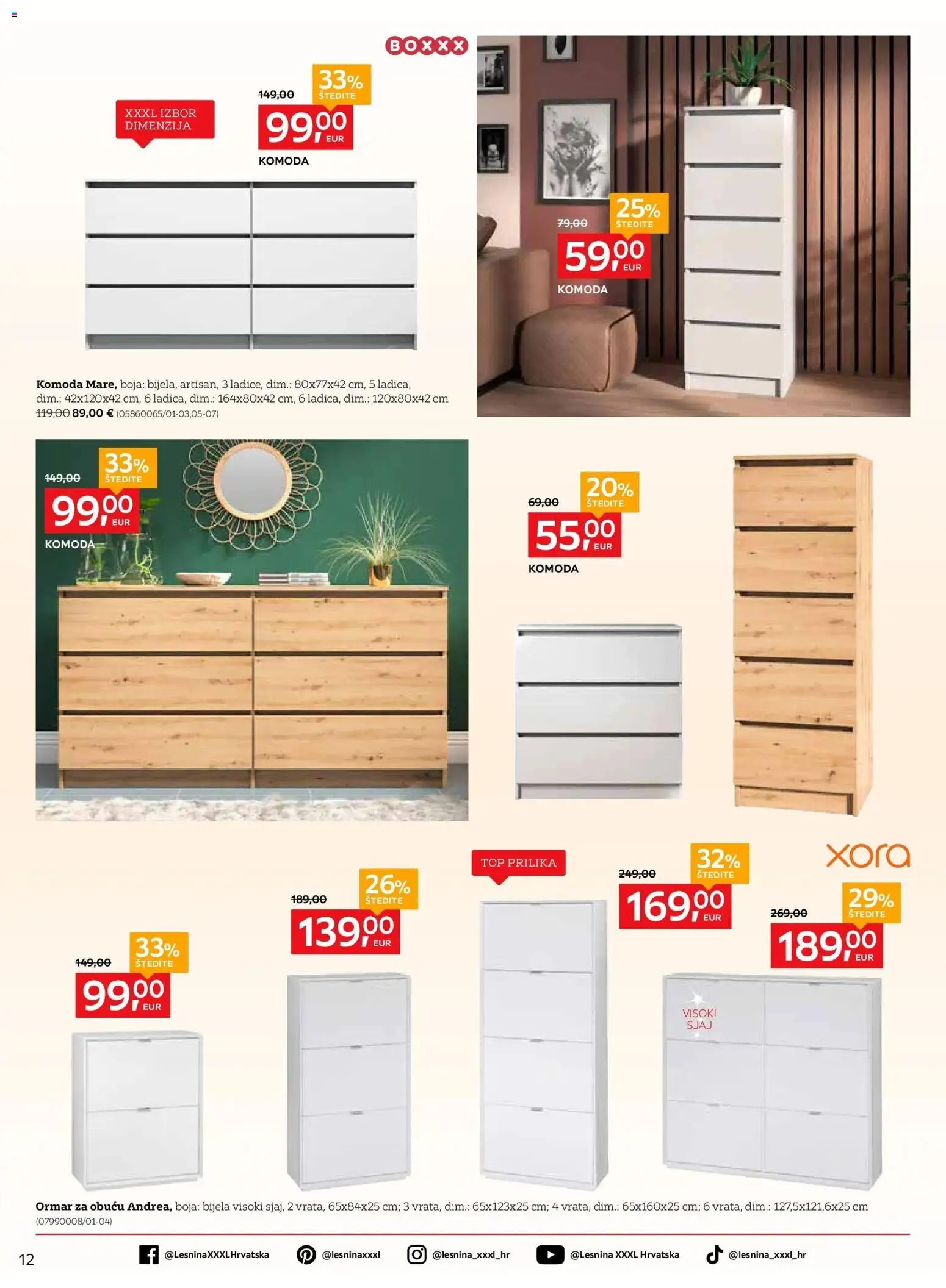 Lesnina katalog | vrijedi od 27.04.2026 | Stranica: 12 | Proizvodi: Ormar, Komoda
