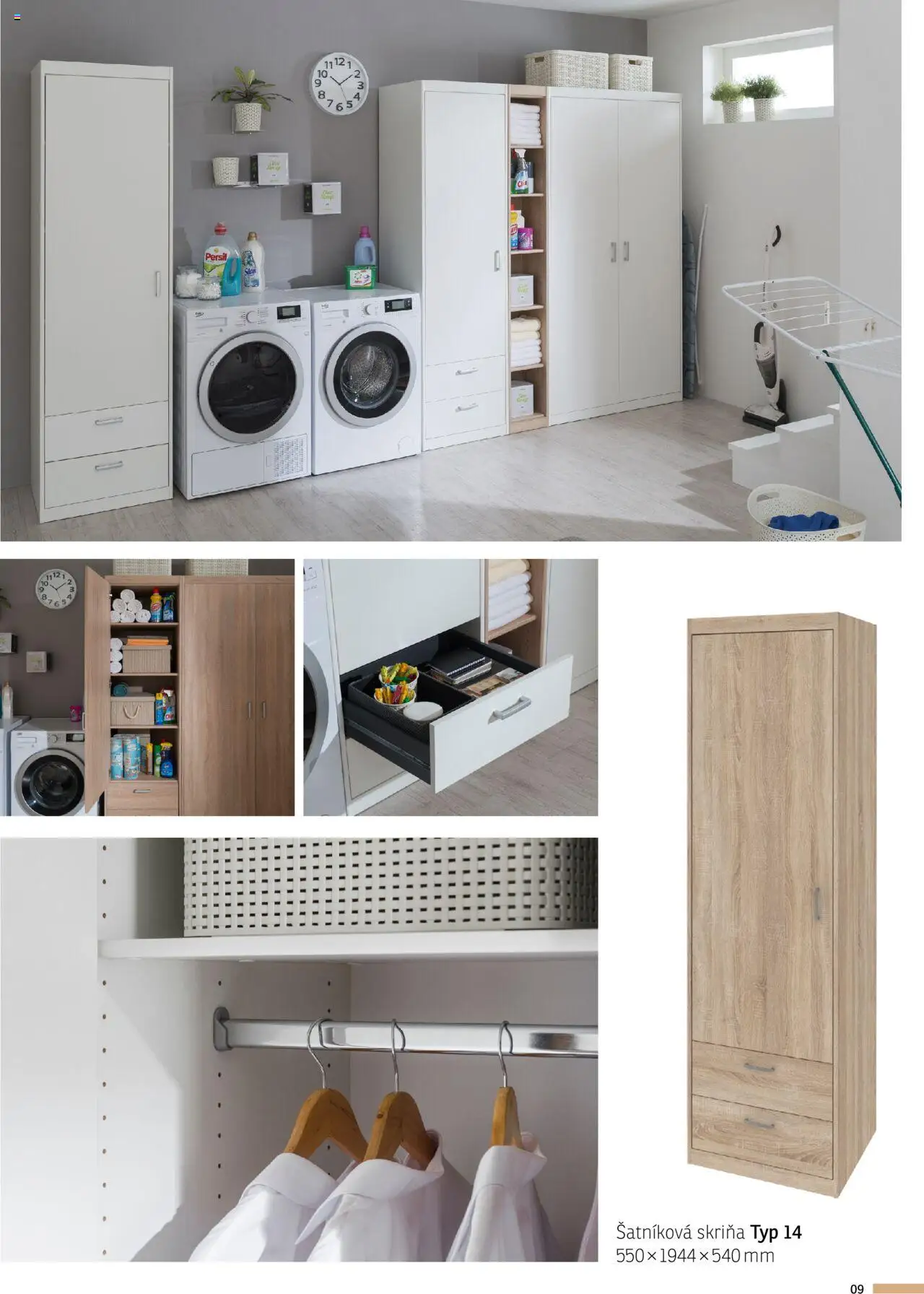 Nové ASKO nábytok akcie – leták je platný od 07.08.2024 | Strana: 9 | Produkty: Nábytok, Šatníková skriňa, Skriňa, Silan