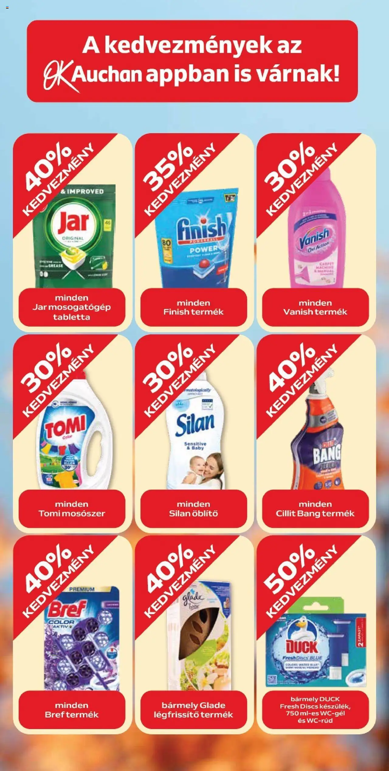 Auchan akciós ujság - amely érvényes a következő dátumtól: 02.10.2025 | Oldal: 3 | Termékek: Mosogatógép, Öblítő, Légfrissítő, Mosószer