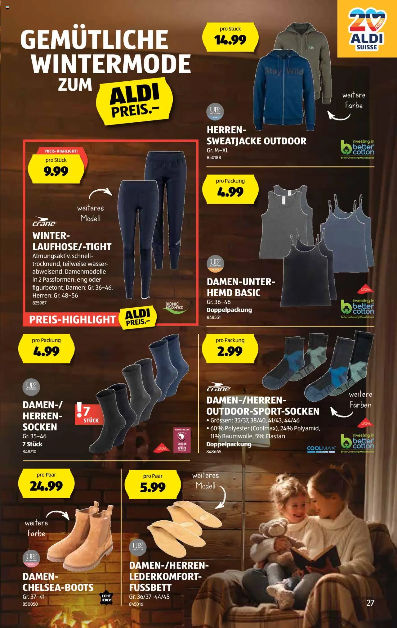 Aldi Aktionen – gültig ab 23.10.2025 | Seite: 28 | Produkte: Hemd, Socken, Wasser, Sweatjacke