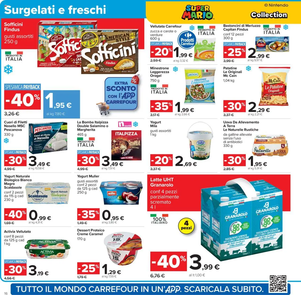 Volantino Carrefour del 10.10.2025 | Pagina: 16 | Prodotti: Minestrone, Merluzzo, Patatine, Terra
