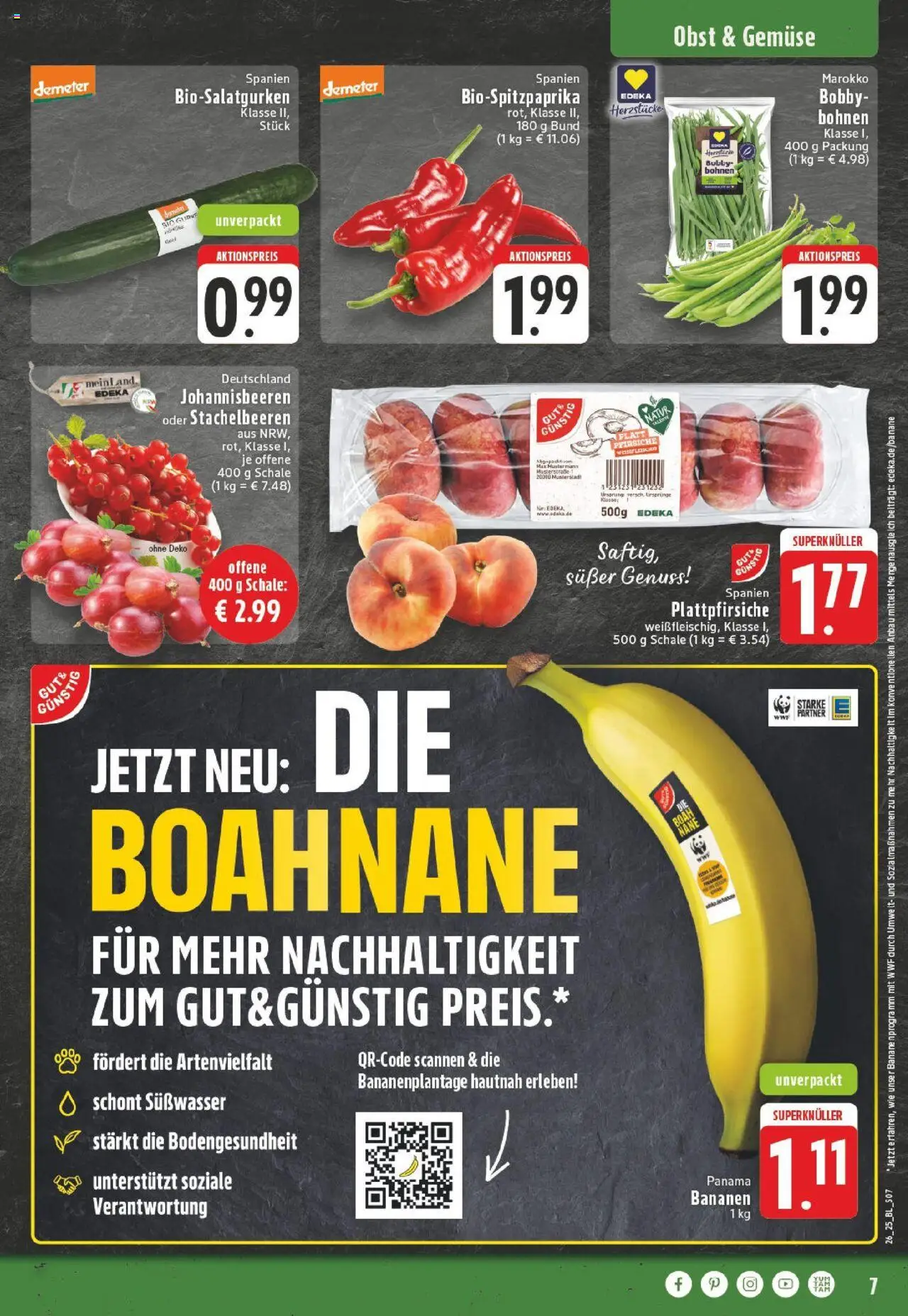 Edeka prospekt Erkrath - Hochdahl	 - gültig ab dem 22.06.2025 | Seite: 9 | Produkte: Bananen, Gemüse, Obst