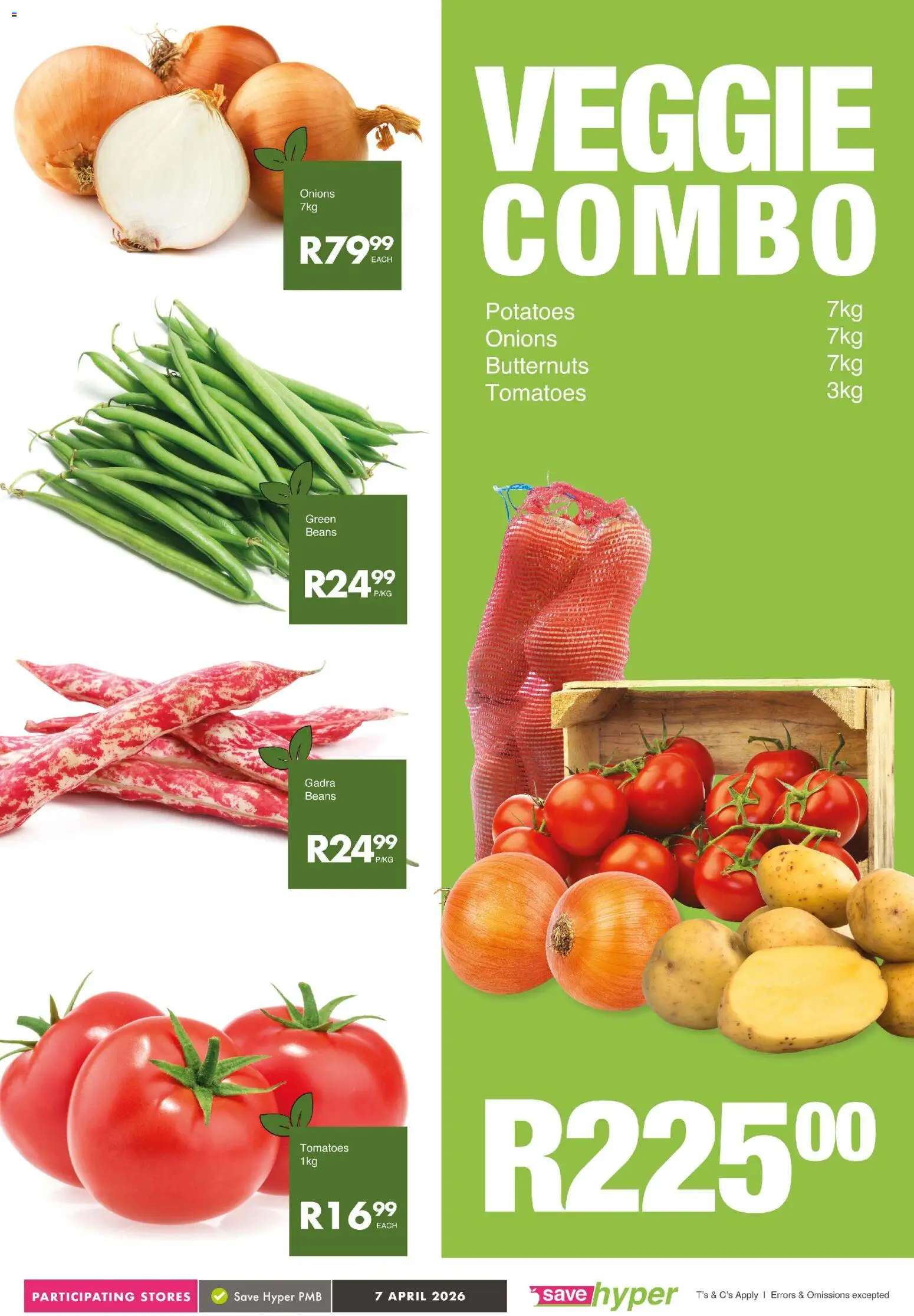 New Save catalogue – valid from 07.04.2026 | Page: 3 | Products: Beans, Tomatoes, Potatoes, Onions