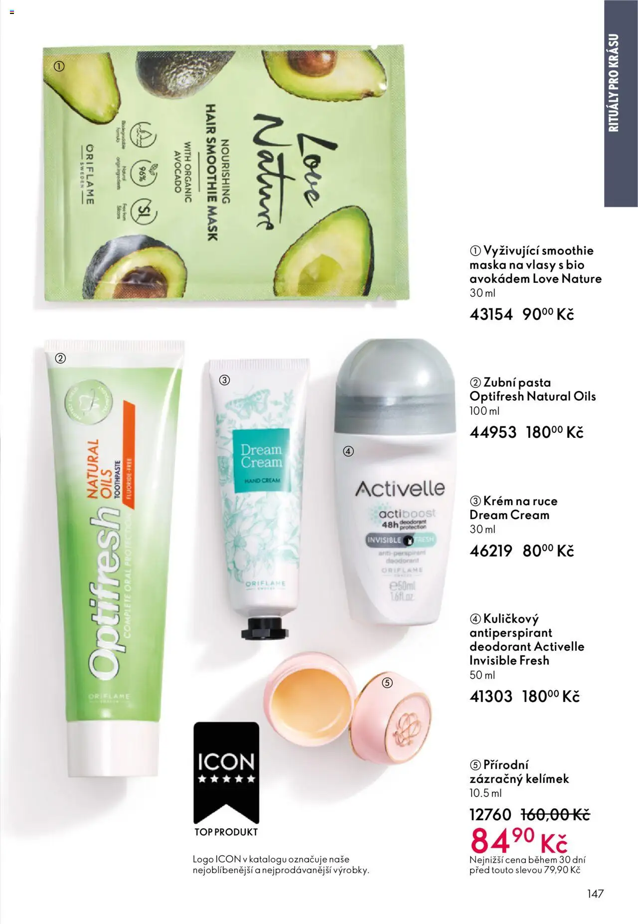 Oriflame katalog č.13/2025 od 07.09.2025 | Strana: 147 | Produkty: Krém na ruce, Deodorant, Zubní pasta, Maska