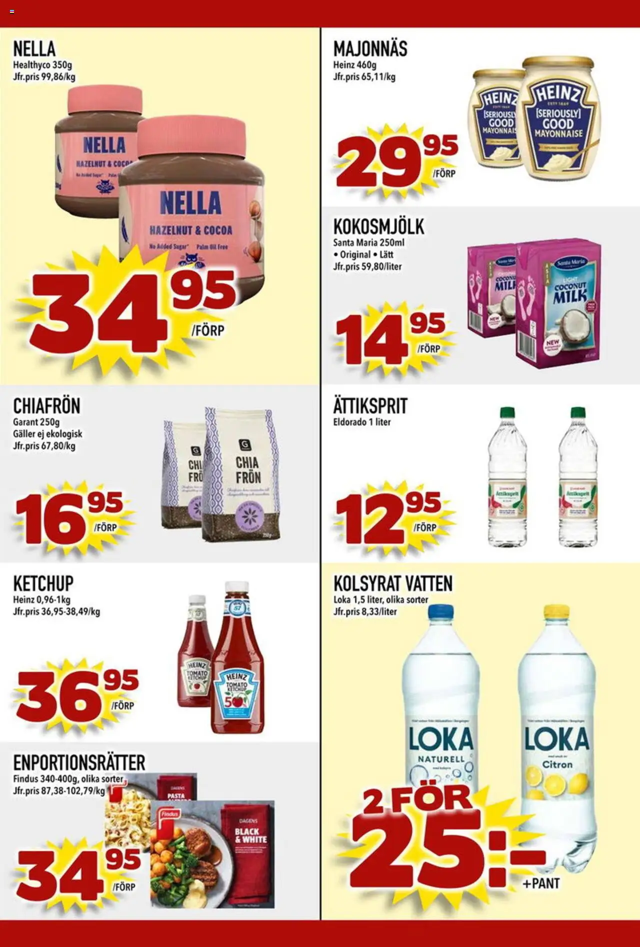 Din Mat reklamblad aktuell från 25.08.2025 | Sida: 6 | Produkter: Loka, Galler, Majonnäs, Pasta