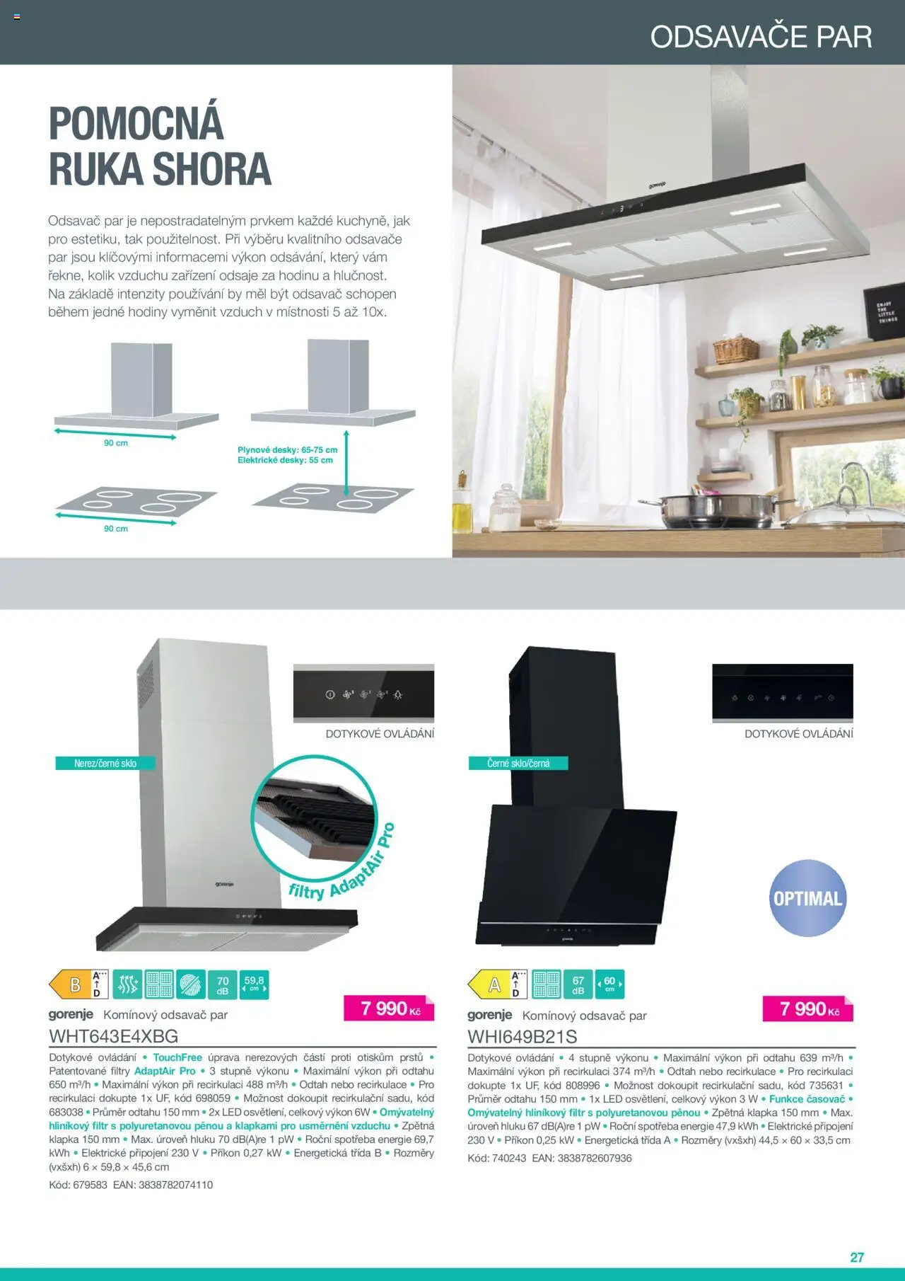 Möbelix leták - Gorenje od 29.03.2023 | Strana: 27 | Produkty: Hodiny, Odsavač par, Desky, LED