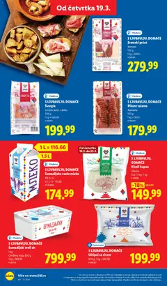 S LJUBAVLJU, DOMAĆE Sremski pršut, Narezan, 100 g - pregled Lidl kataloga - važi od 19.03.2026 | Strana: 46