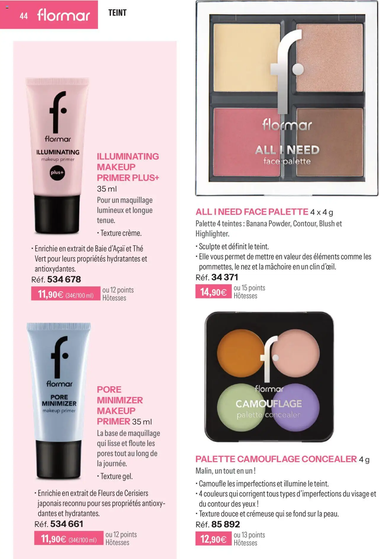 {H1} | Page: 44 | Produits: Base, Maquillage, Blush, Thé
