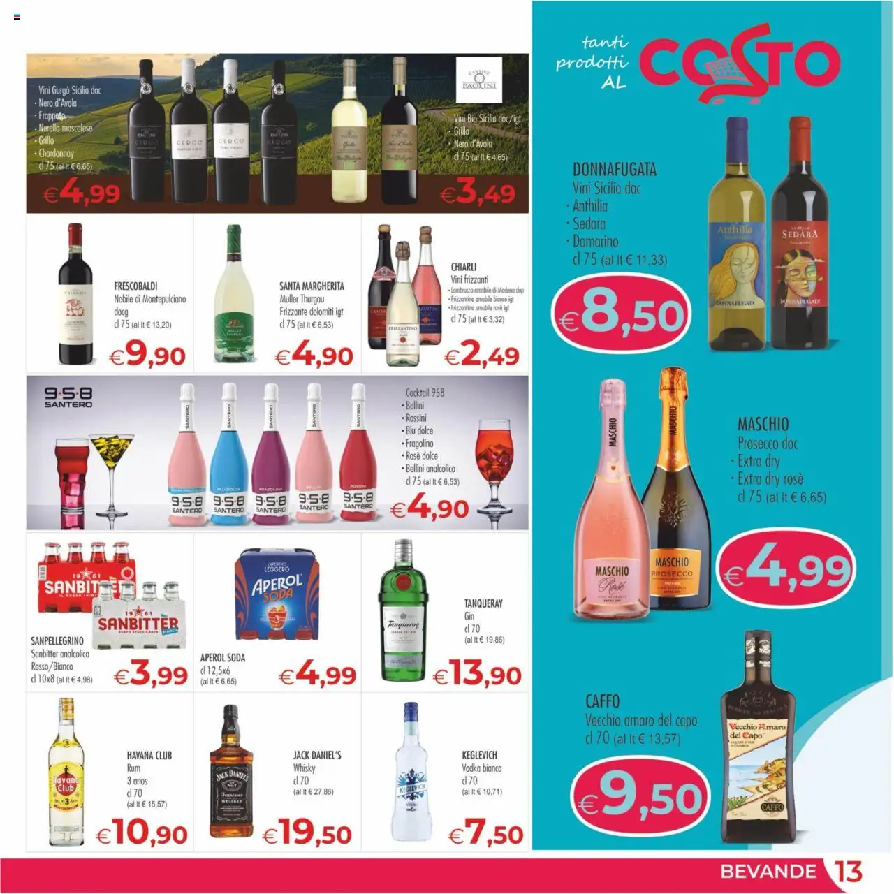 Volantino MerSi Supermercati del 04.06.2025 | Pagina: 13 | Prodotti: Gin, Prosecco, Whisky, Aperol
