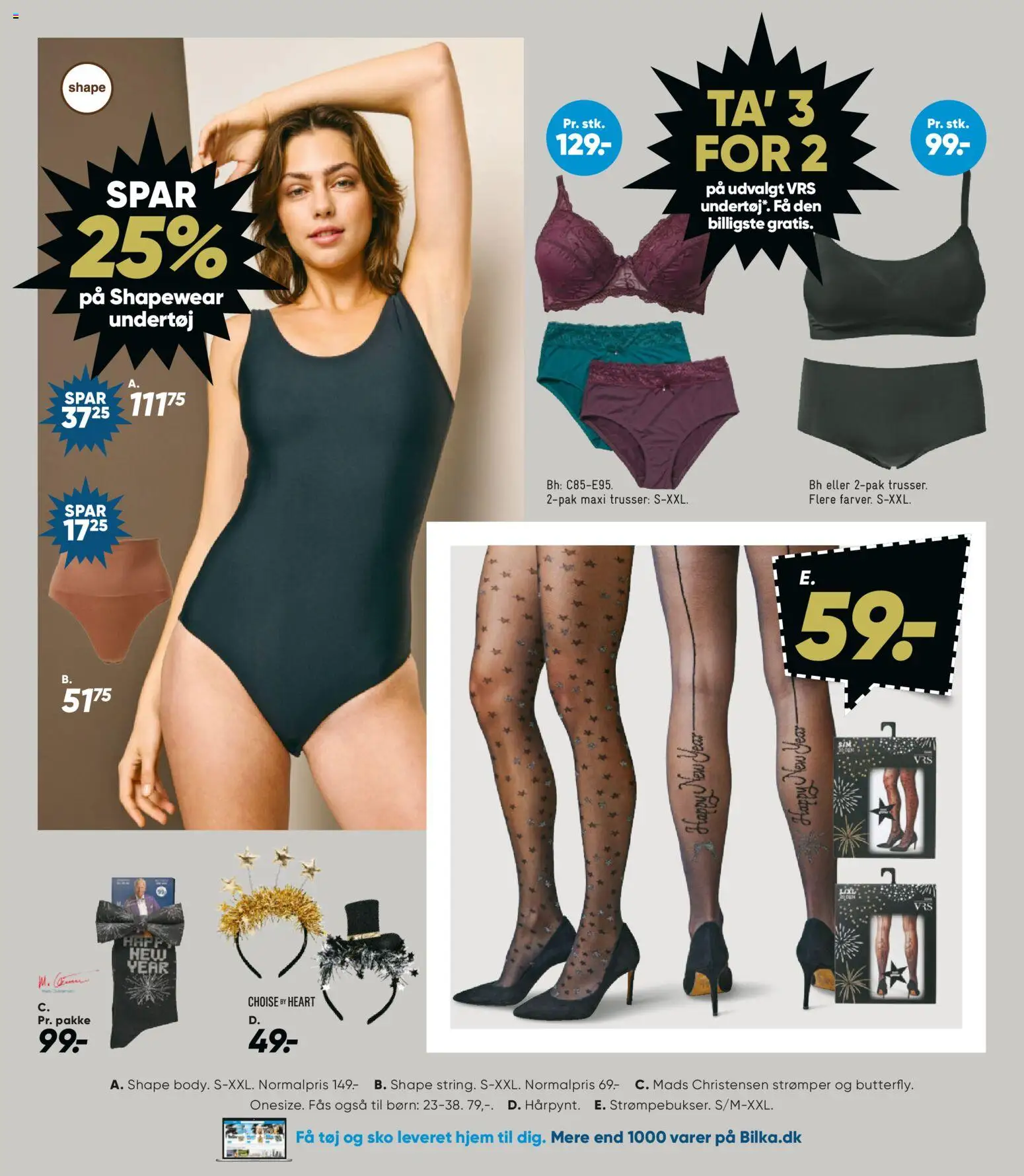 Bilka tilbudsavis – gyldig fra 19.12.2025 | Side: 35 | Produkter: Trusser, BH, Strømper, Tøj
