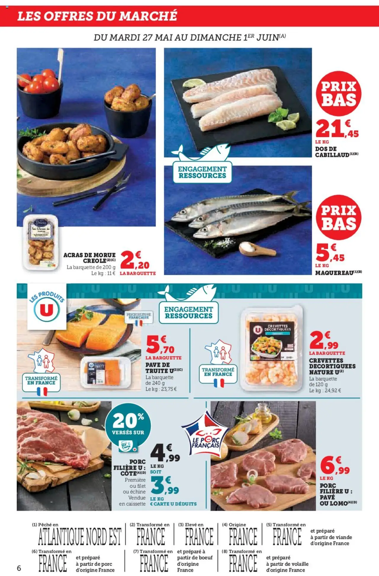  | Page: 6 | Produits: Maquereau, Crevettes, Morue, Dos de cabillaud