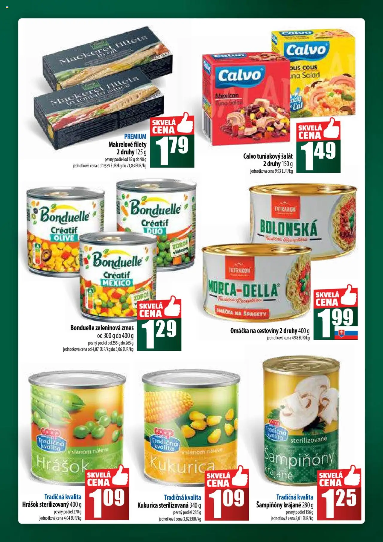 COOP Jednota široká ponuka │ platný od 21.08.2025 | Strana: 29 | Produkty: Hrášok, Šalát, Omáčka, Kukurica