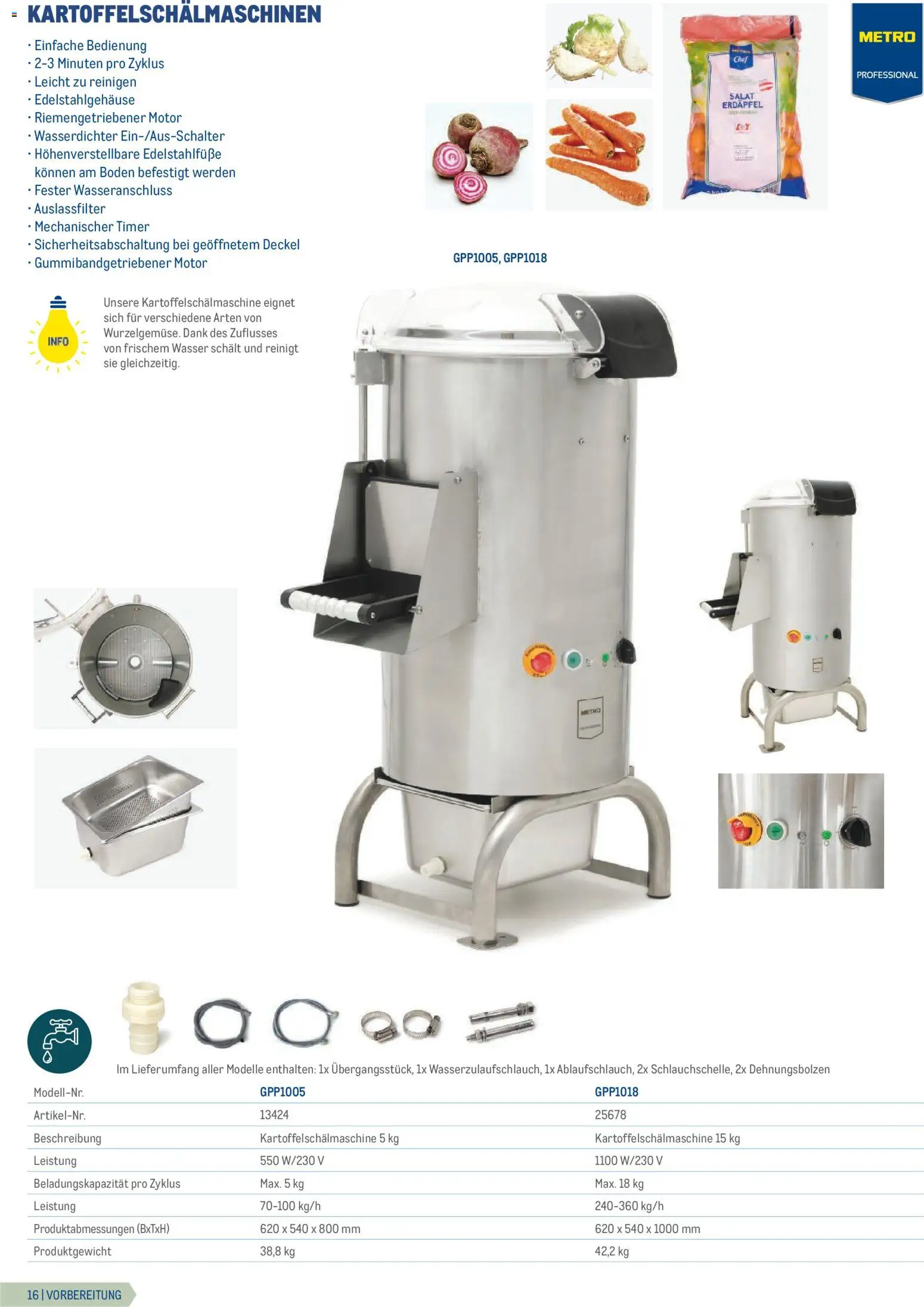 Metro Gastrogeräte gültig ab 23.02.2026 | Seite: 16 | Produkte: Salat, Wasser
