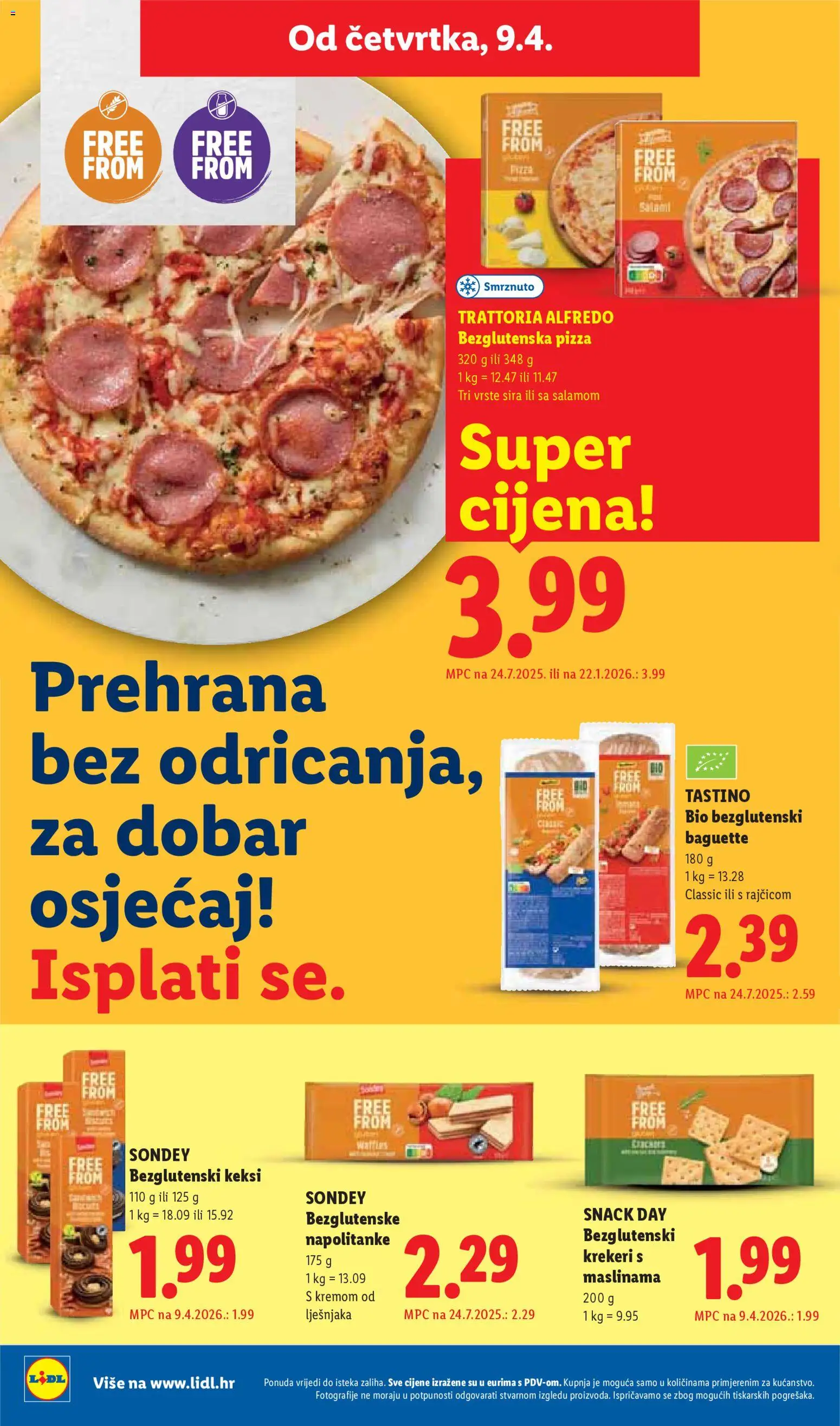 Lidl katalog | vrijedi od 07.04.2026 | Stranica: 60 | Proizvodi: Keksi, Pizza, Napolitanke, Krekeri
