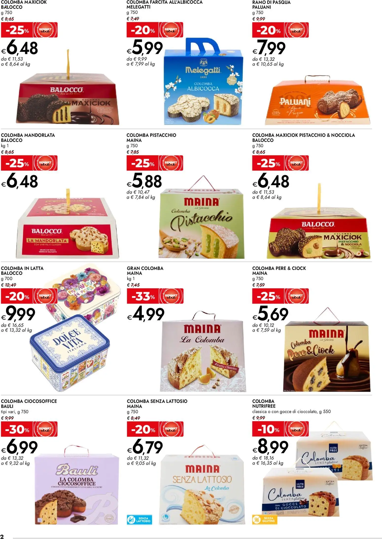 Volantino bennet del 23.03.2026 | Pagina: 2 | Prodotti: Cioccolato, Arance