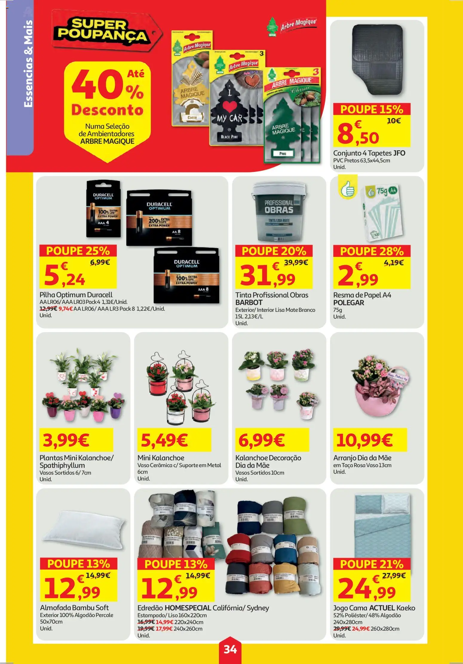 Auchan folheto │ válido de 30.04.2026 | Página: 34 | Produtos: Tinta, Cama, Almofada, Vaso