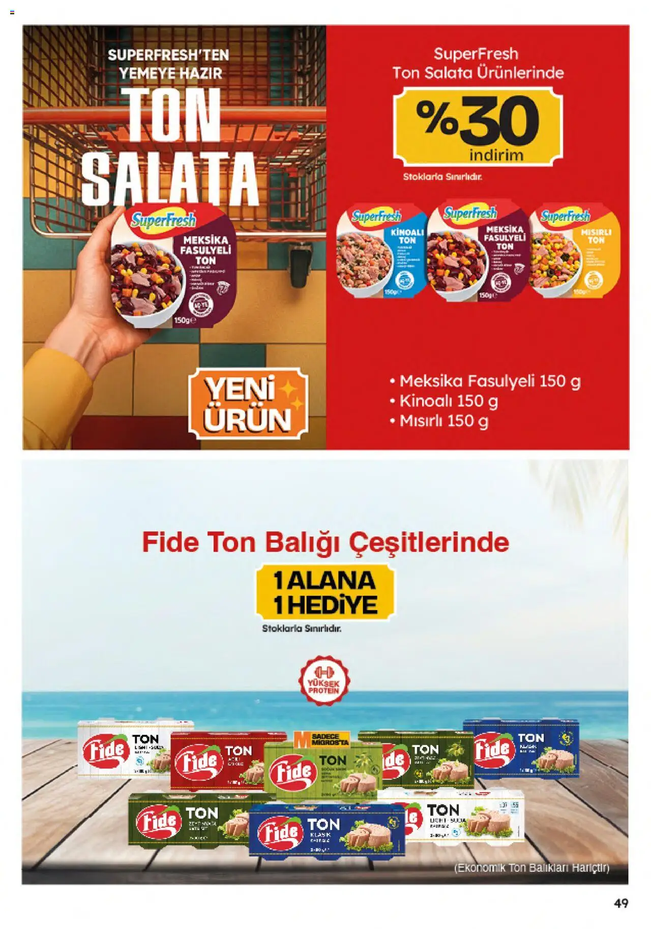 Migros Katalog - Migroskop - 11.09.2025 tarihinden itibaren geçerlidir | Sayfa: 49 | Ürünler: Salata, Ton balığı