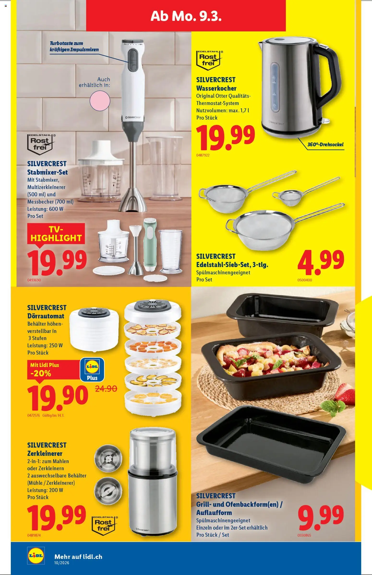 Lidl Aktionen – gültig ab 05.03.2026 | Seite: 32 | Produkte: Wasserkocher, Mühle, Grill