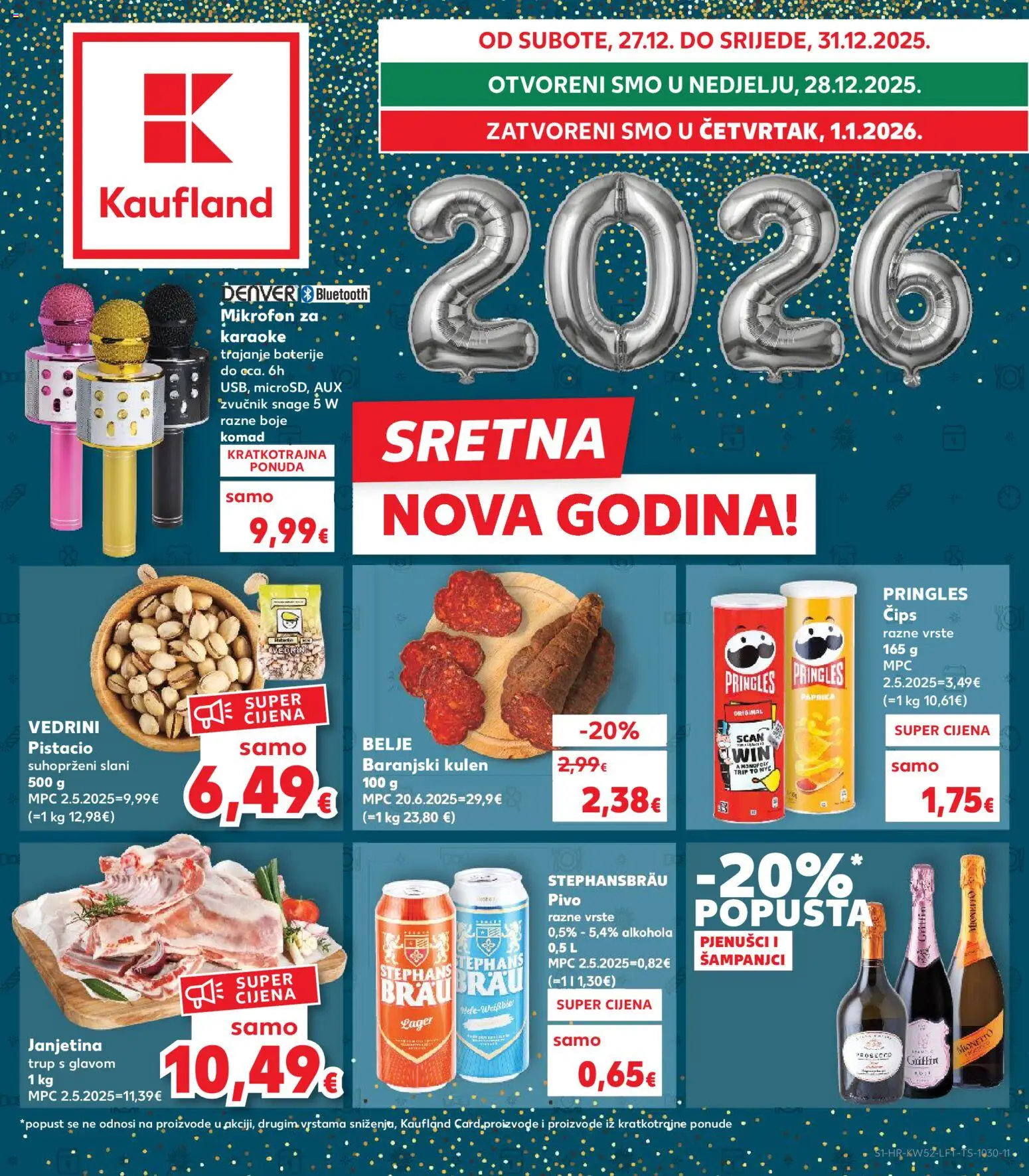 Kaufland katalog | vrijedi od 27.12.2025 | Stranica: 1 | Proizvodi: Pringles, Paprika, Čips, Kulen