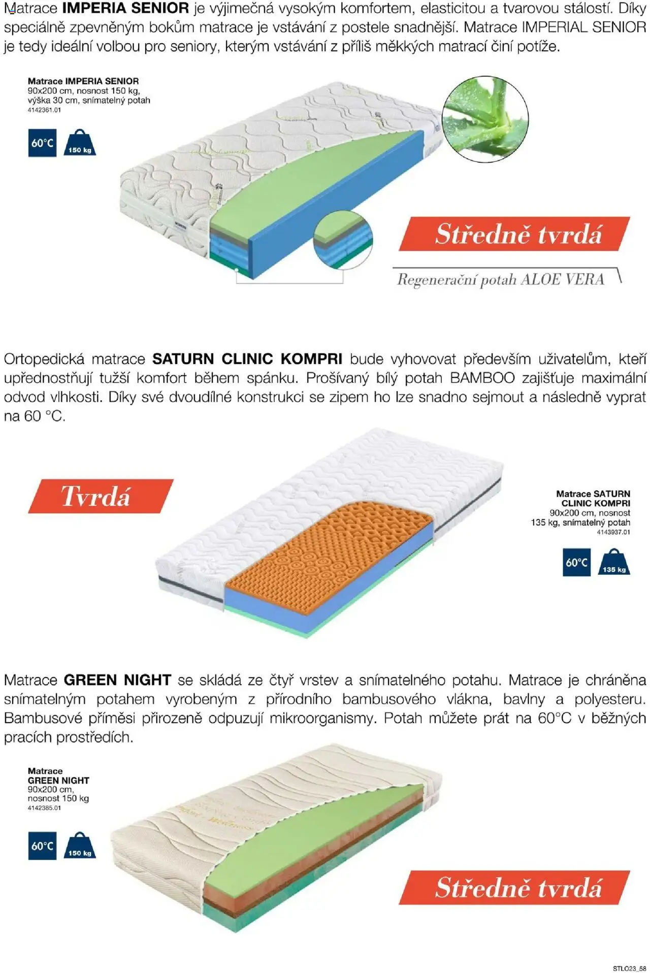 Sconto nábytek katalog - Ložnice od 01.01.2025 | Strana: 58 | Produkty: Postele, Aloe vera, Matrace