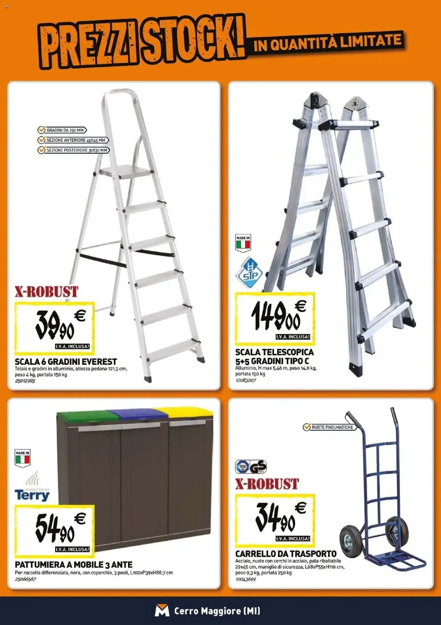 Volantino TECNOMAT del 26.03.2026 | Pagina: 14 | Prodotti: Mobile, Carrello, Scala, Pattumiera