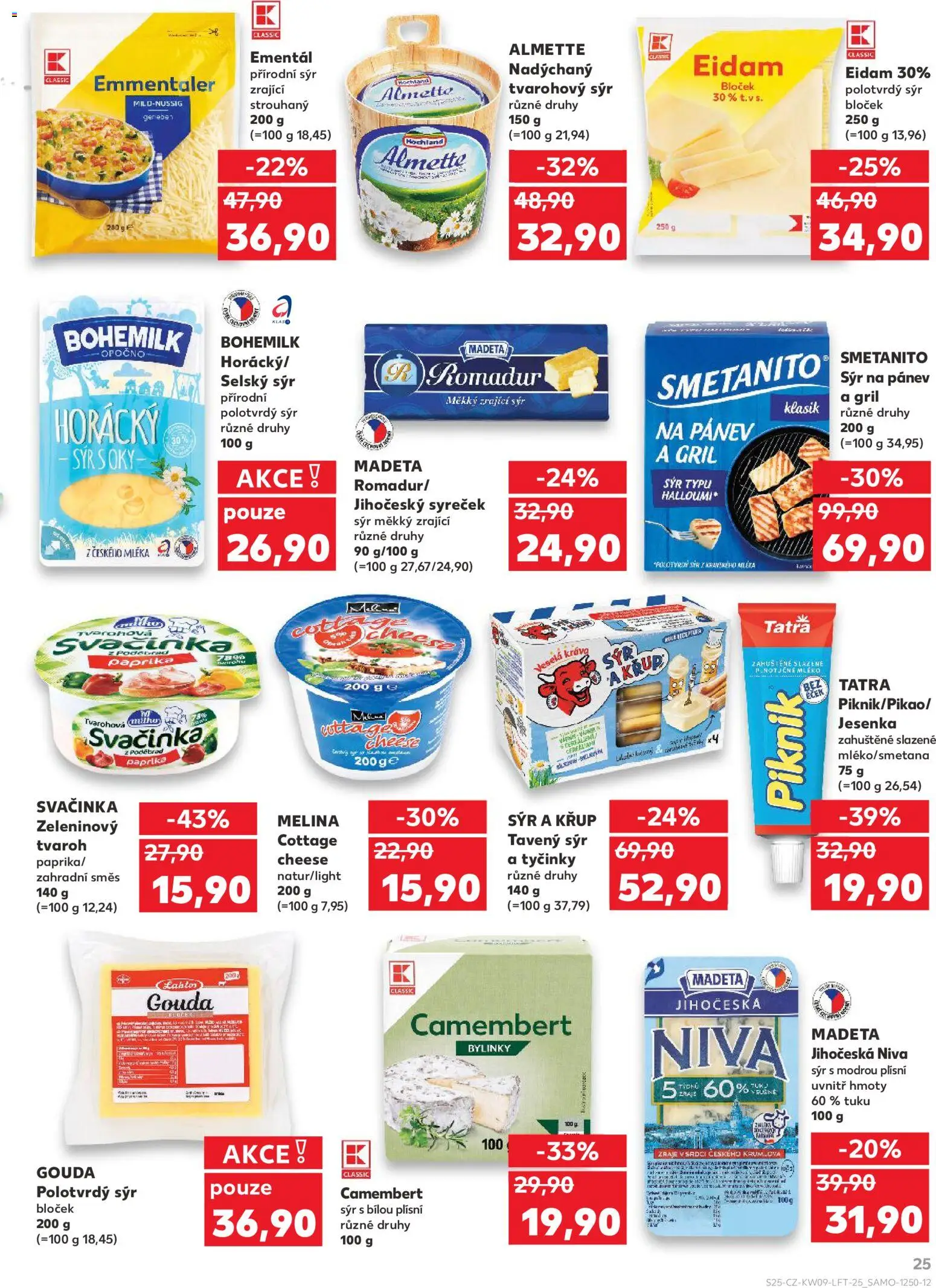Kaufland leták - Liberec od 25.02.2026 | Strana: 25 | Produkty: Ementál, Sýry, Gril, Camembert