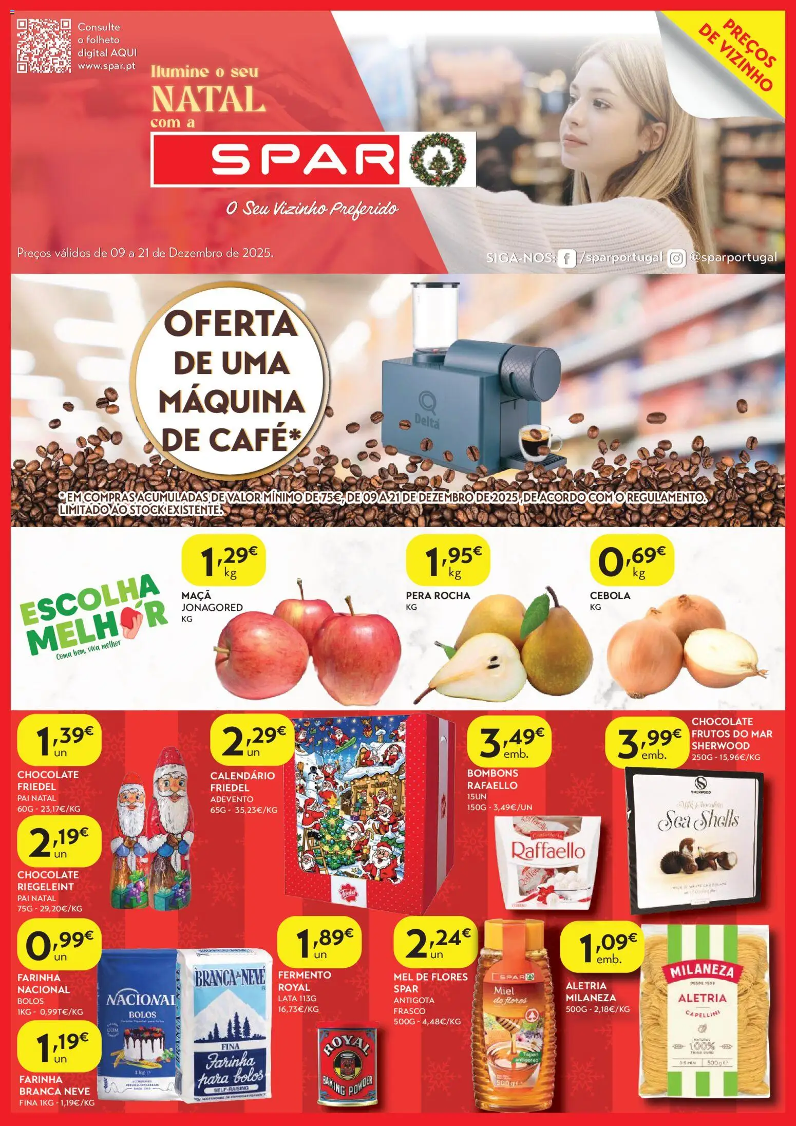 Spar - folheto │ válido de 09.12.2025 | Página: 1 | Produtos: Flores, Milaneza, Cebola, Maça
